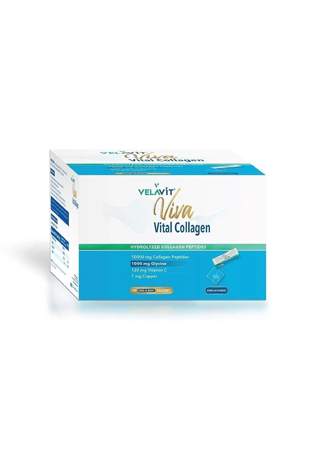 Velavit-Viva Vital - 10,000 Mg Extra Glycine Sachet Collagen 30 Powder 3