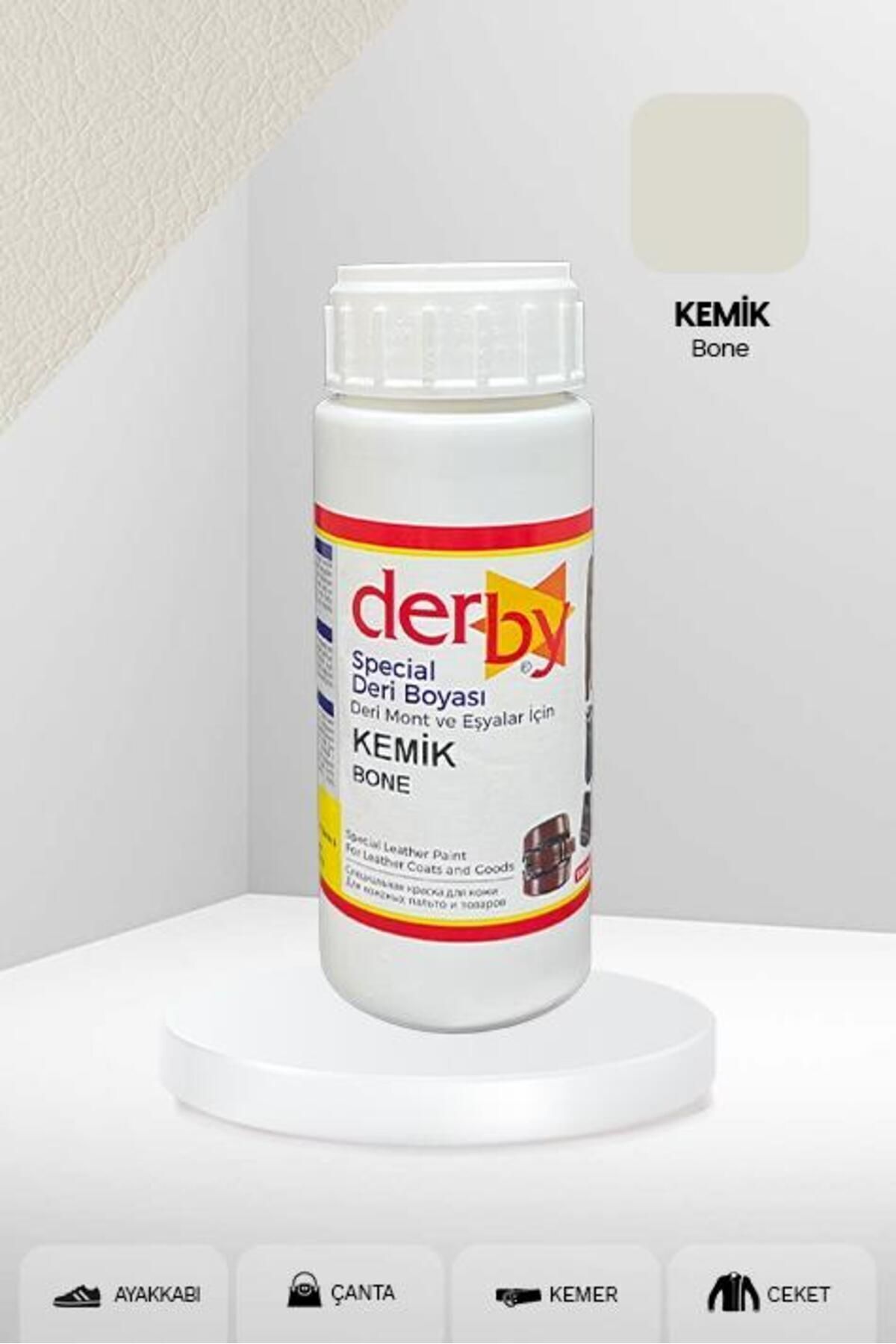 Derby Special Kemik Deri Boyası 100 ml / Mont Eşya Çanta Kemer Cüzdan Ayakkabı Deri Boyası