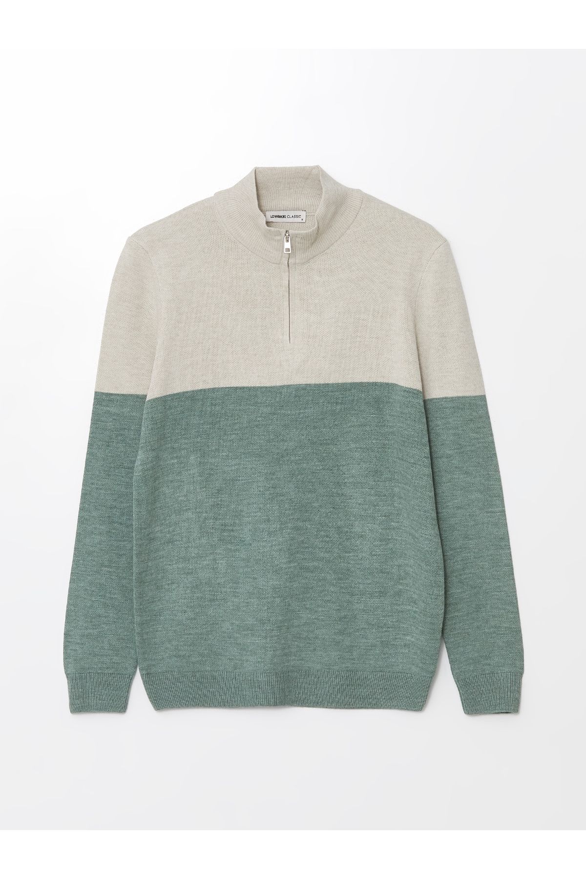 ال سی وایکیکی ژاکت بافتنی مردانه آستین بلند یقه ایستاده