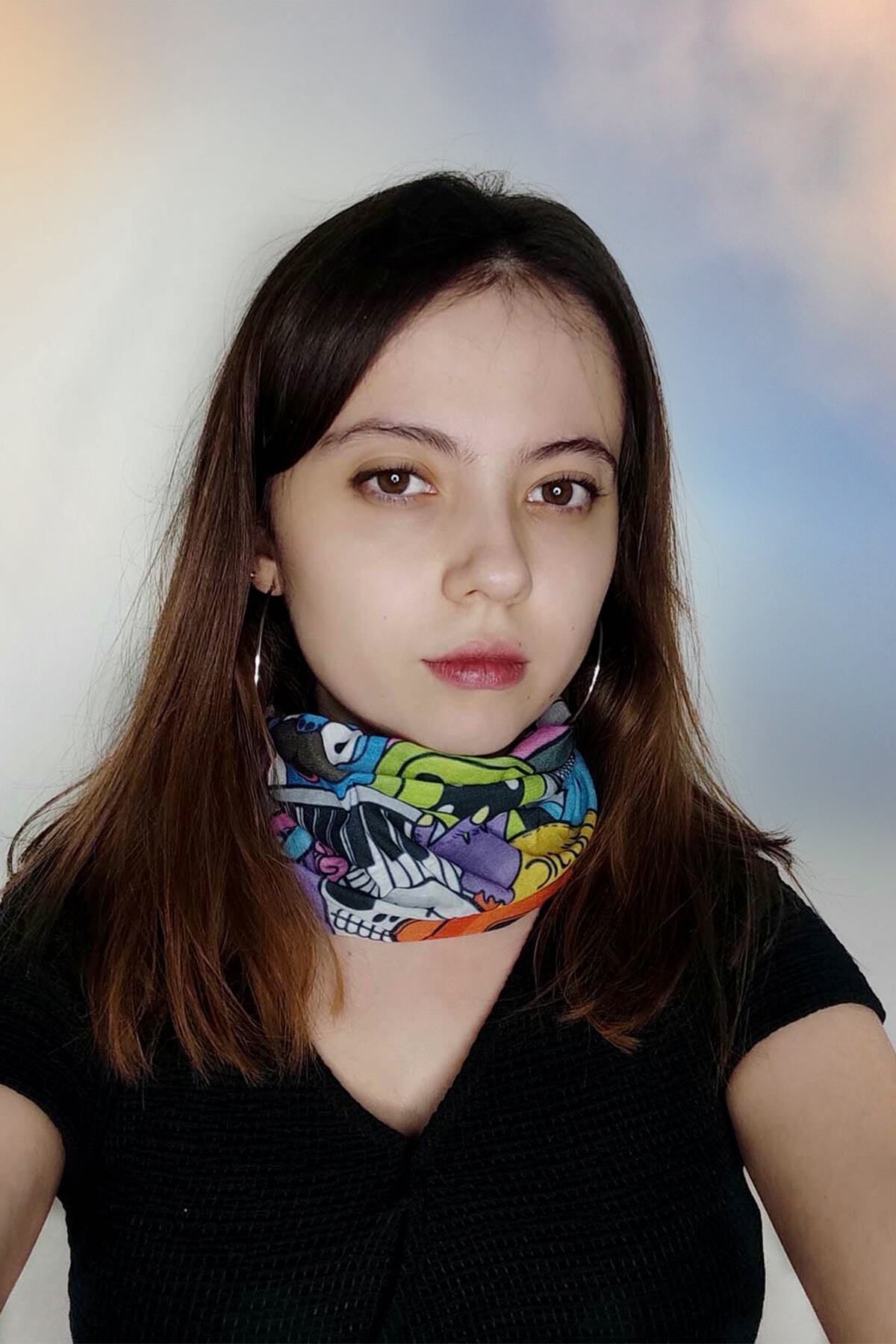 MYZİ STORE Guler Pentru Gât Bandana Pentru Motociclist Cu Model De Craniu Colorat Cu Tematică Muzicală Unisex - O mărime