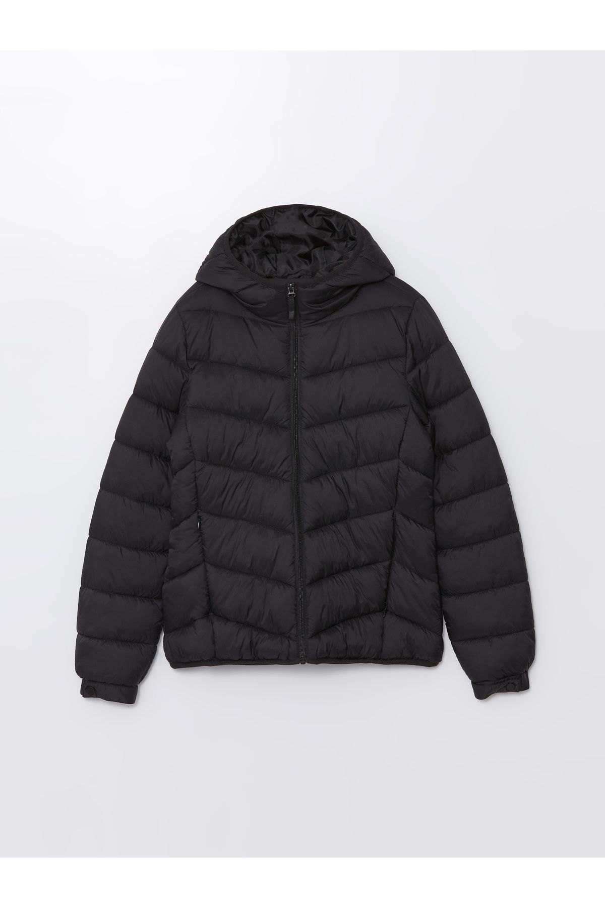 LC Waikiki-Dámský obyčejný puffer kabát s kapucí 6