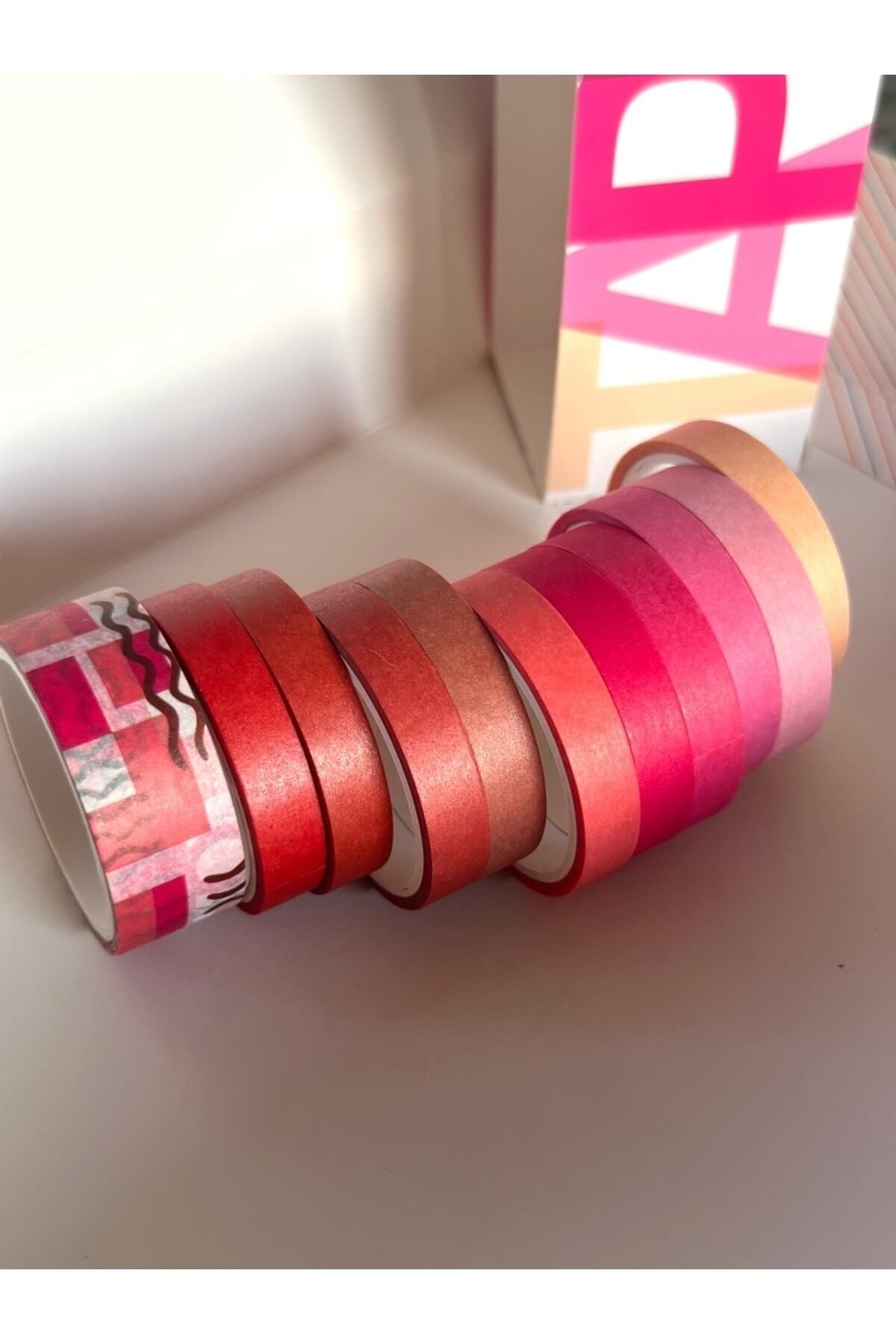 Padme studio 11’li Washi Dekoratif Kağıt Bant | Pembe Tonları (Passion ...