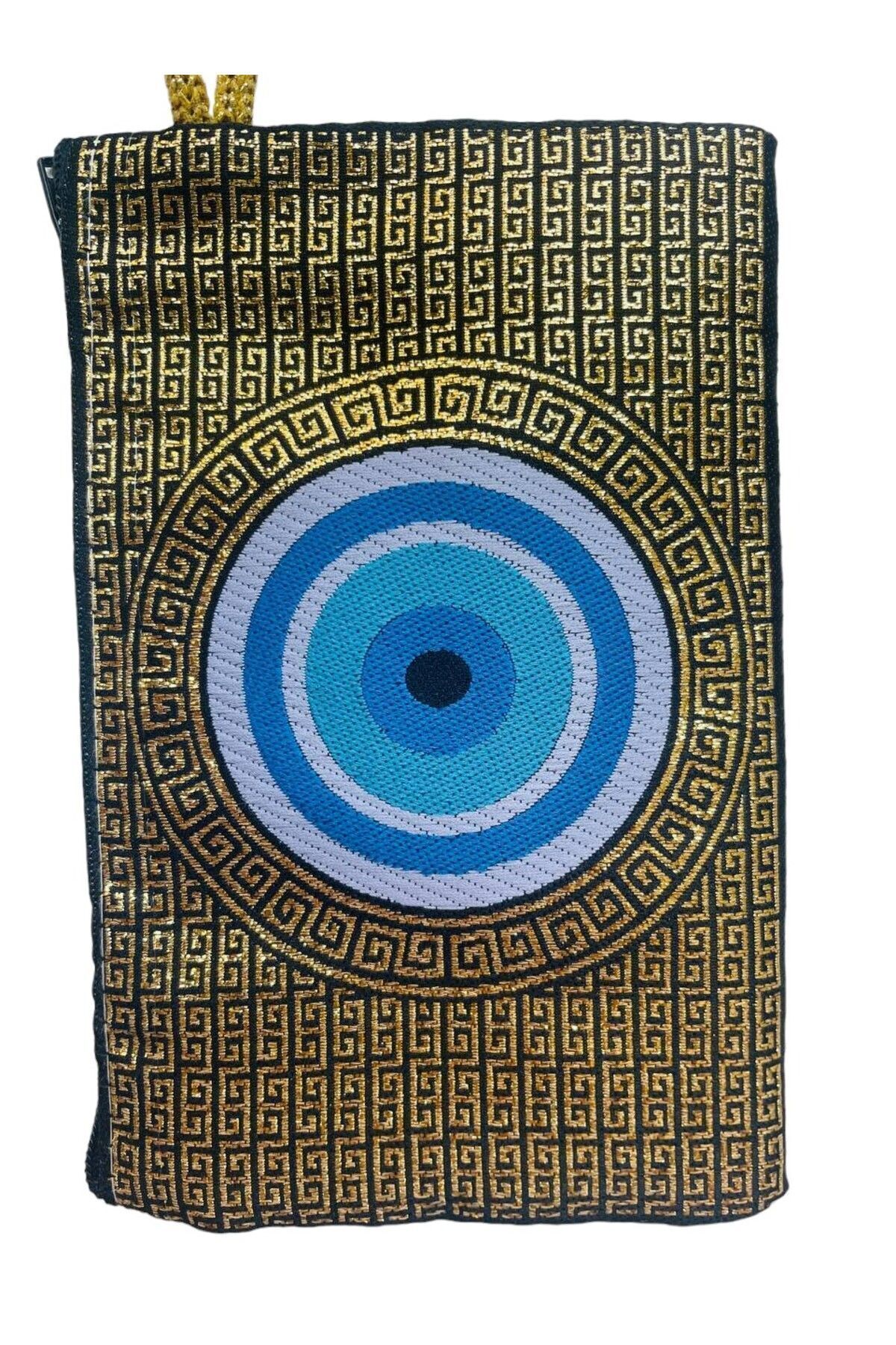 کیف پول زنانه متوسط زنانه شیک زیپ دسته روکش شده با الگوی فرش 15X10 GALATA GIFT
