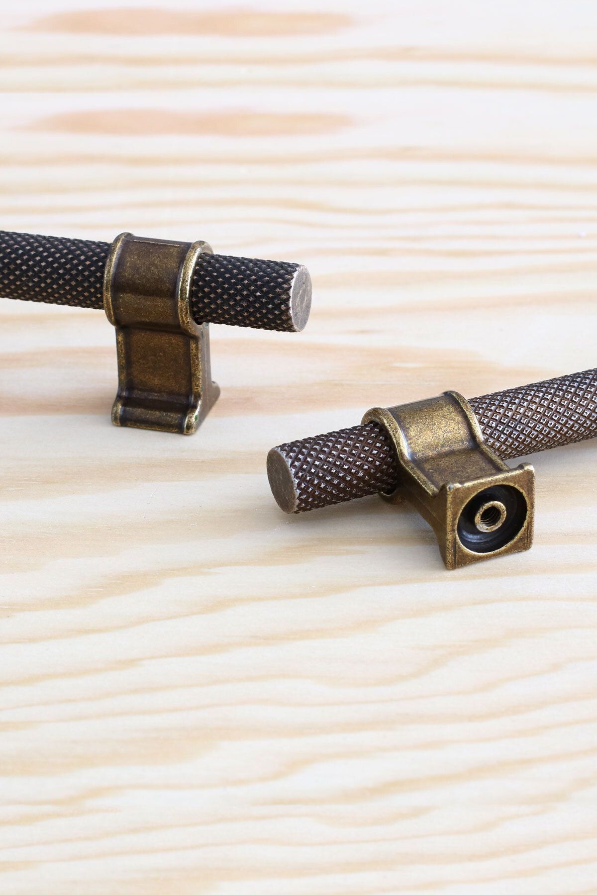 Badem10-Hisar Antique Metal Galben Antic 192 Mm Model Zimțat Mobilier Bucătărie Dulap Mâner Mâner 7