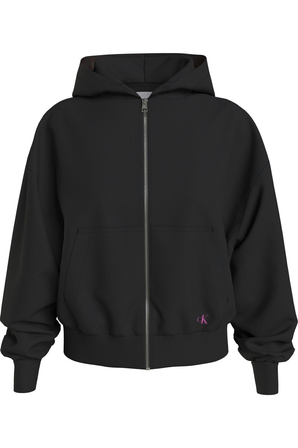 Calvin Klein Women s Organic Cotton Black Sweatshirt with Brand Logo Suitable for Casual Use J20j222547 Beh Trendyol