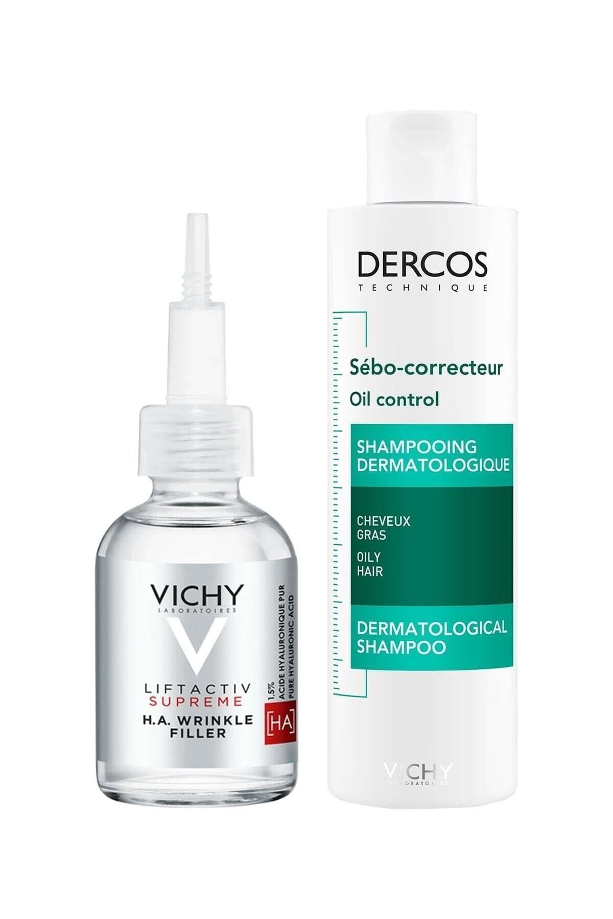 سرم پرکننده لیفت اکتیو 30 میلی لیتر + شامپو Dercos 200 میلی لیتر Vichy