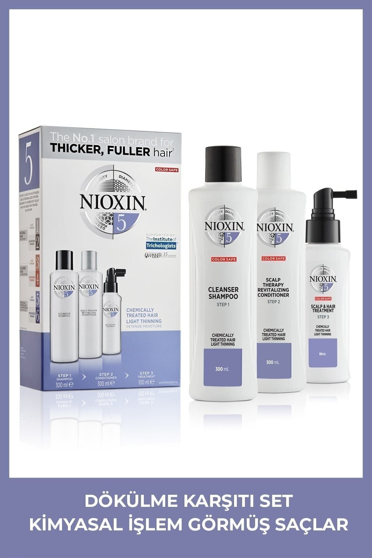5 - ست فوق العاده ضد ریزش موهای شیمیایی 300.ml... Nioxin