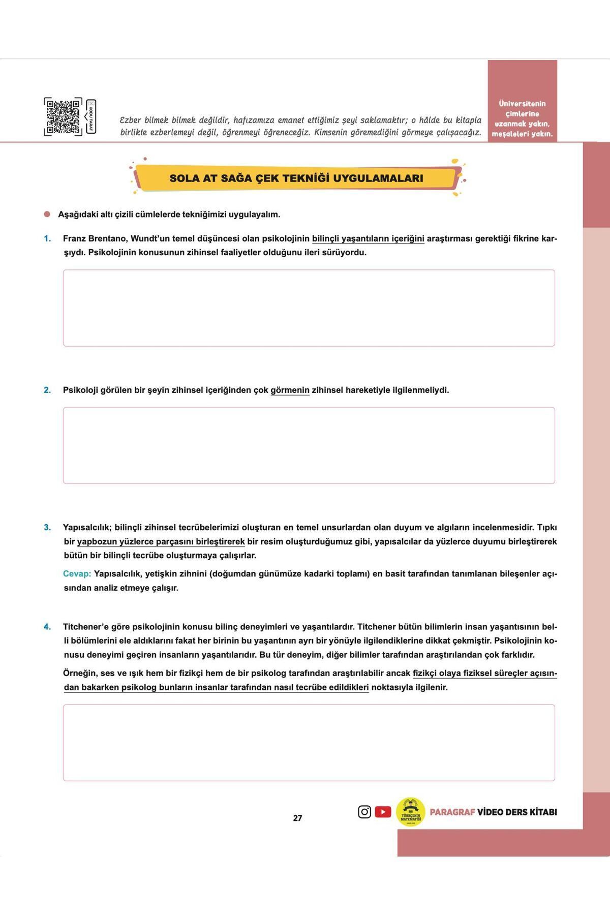 Gamze Hoca Türkçenin Matematiği Tüm Sınavlar İçin Paragraf Video Ders Kitabı (2024 Basımı)