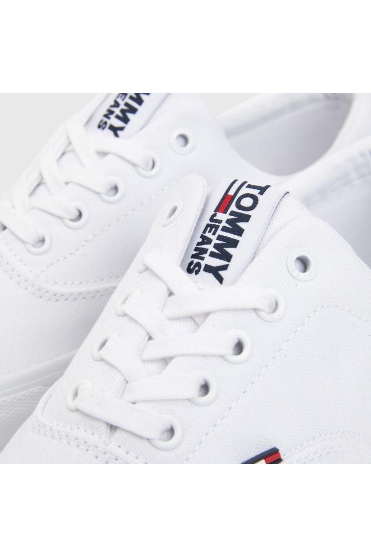 اسنیکر سفید مردانه کفش ورزشی پوست EM0EM00530100 Tommy Hilfiger
