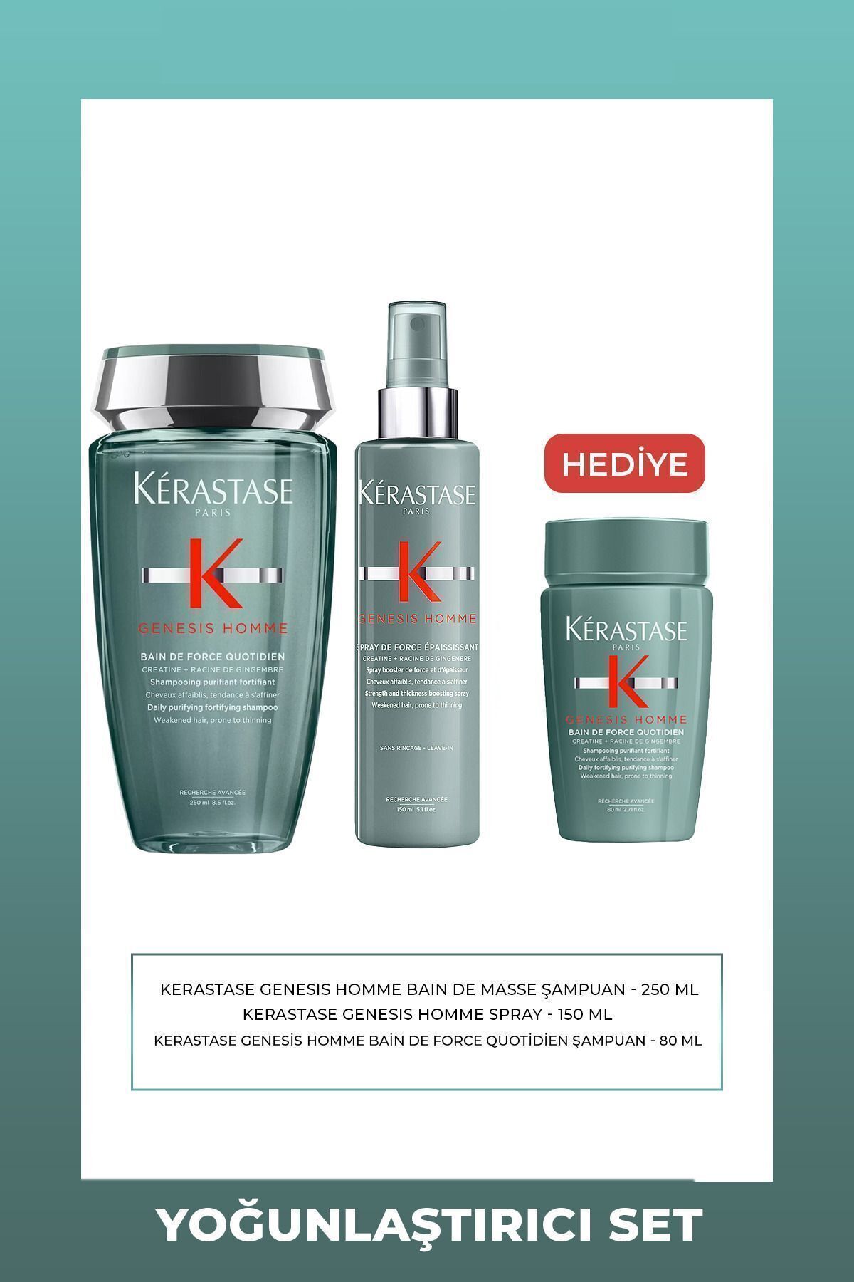 ست مراقبت از مو ضد مو Kérastase Genesis Homme برای مردان Kerastase