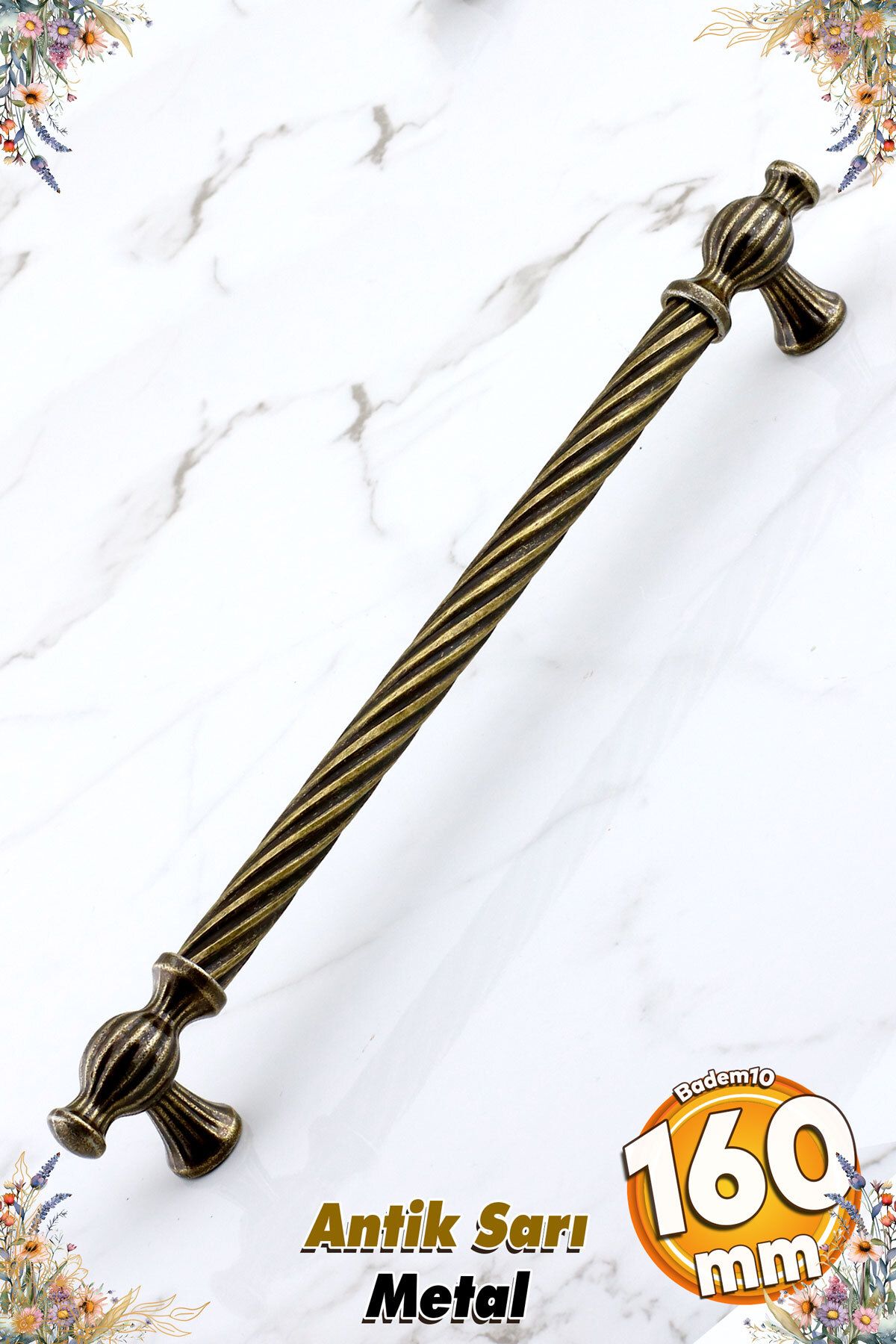 Burmese Antique Yellow Metal 160 Mm - 16 Cm Furniture Kitchen Drawer Cabinet Handle Handle Handles