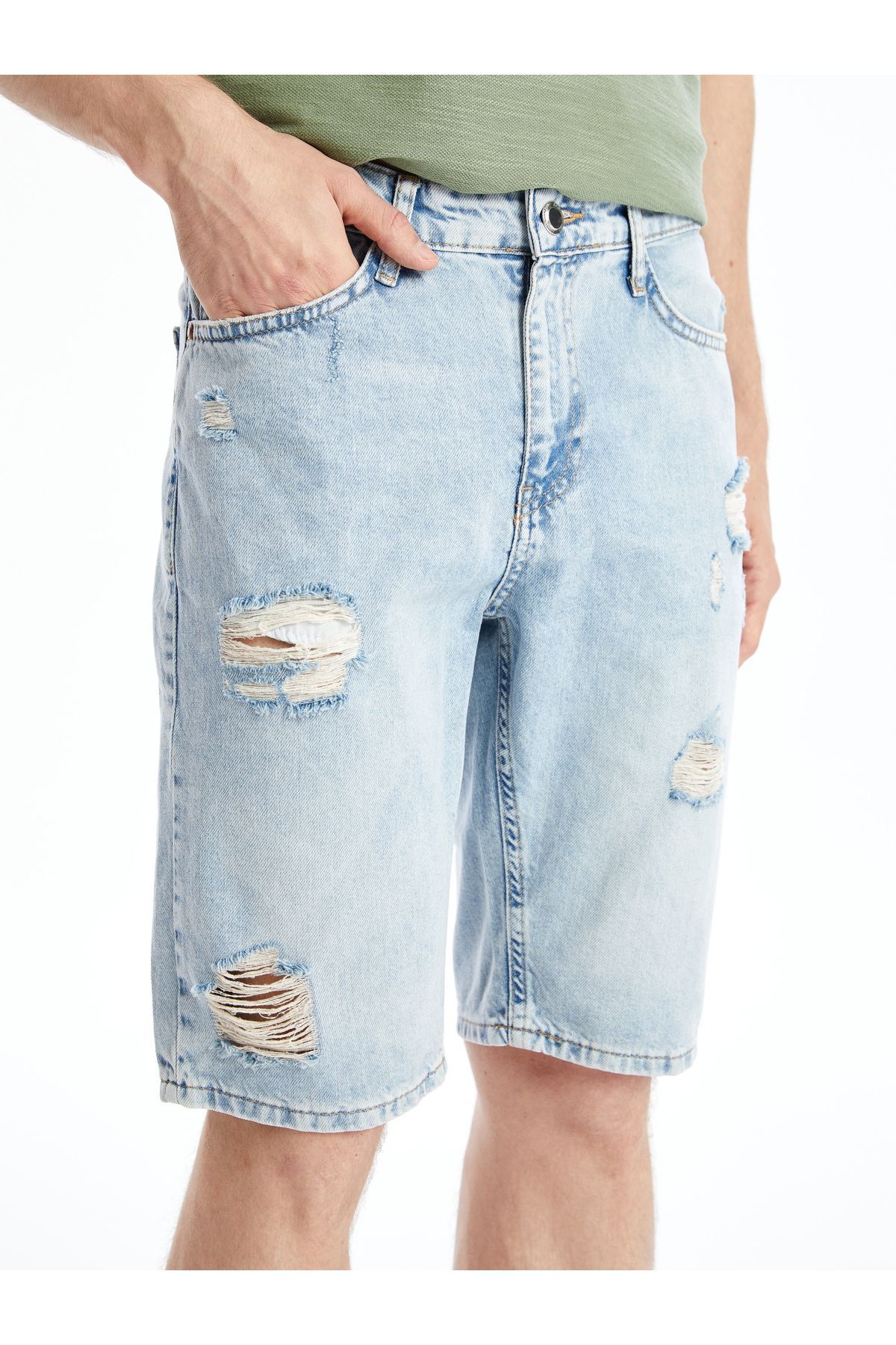 LC Waikiki-Ανδρικό τζιν σορτς - Standard Fit 3