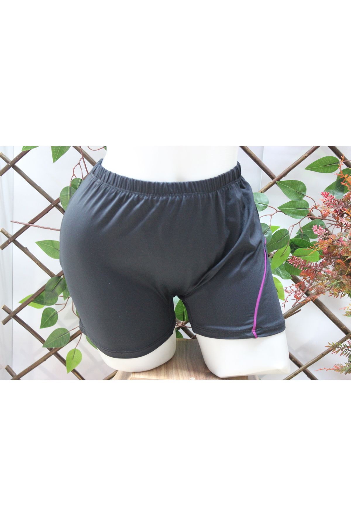 mikam-Costum de baie în dungi pentru damă cu pantaloni scurți de înot - burete, ștampilă mare/piscină 5