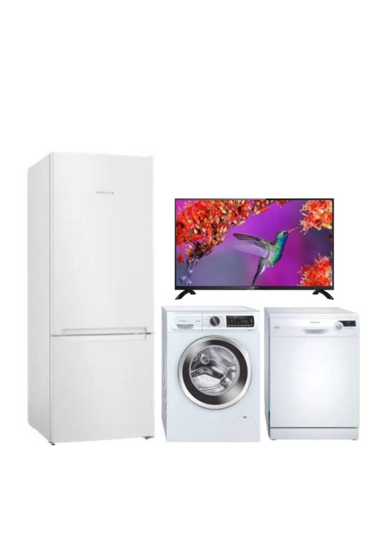 Profilo 4 Lü Beyaz Eşya Seti (bd3055wfvn Buzdolabı, Cga252x0tr Çamaşır, Bm4321eg Bulaşık, 32pa225 Tv