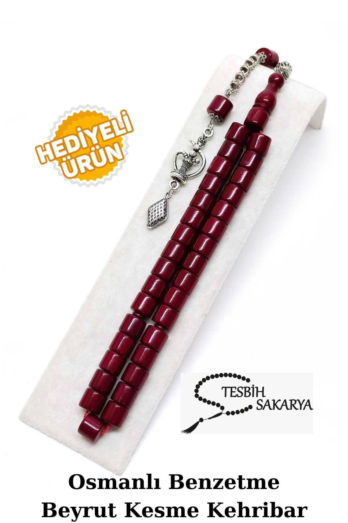 Tesbih Sakarya-Ottoman Drop Cut Beirut Amber - Tasseled Hookah Design 10Mm/9Mm 3