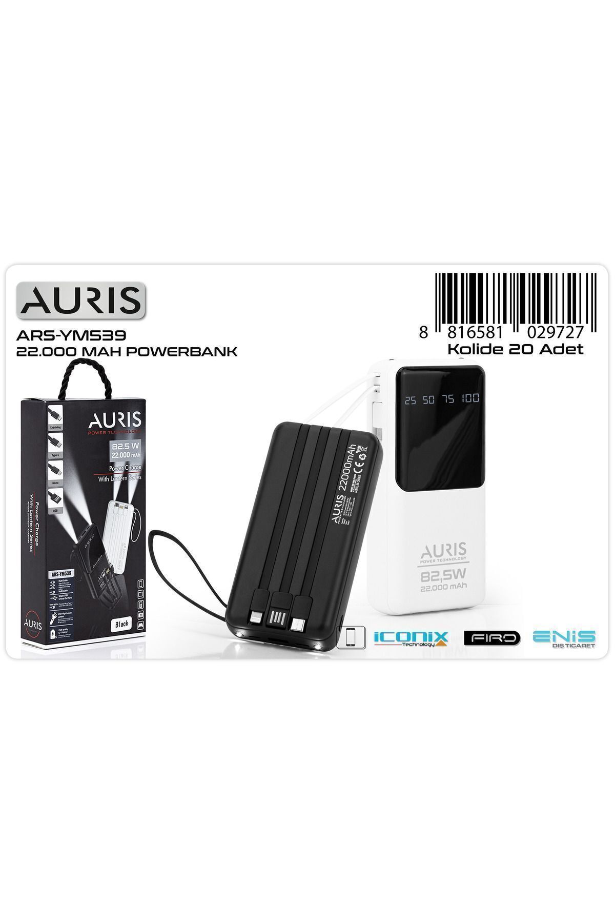 Auris Ym-539 82.5W 22000mAh Powerbank - Fiyatı, Yorumları