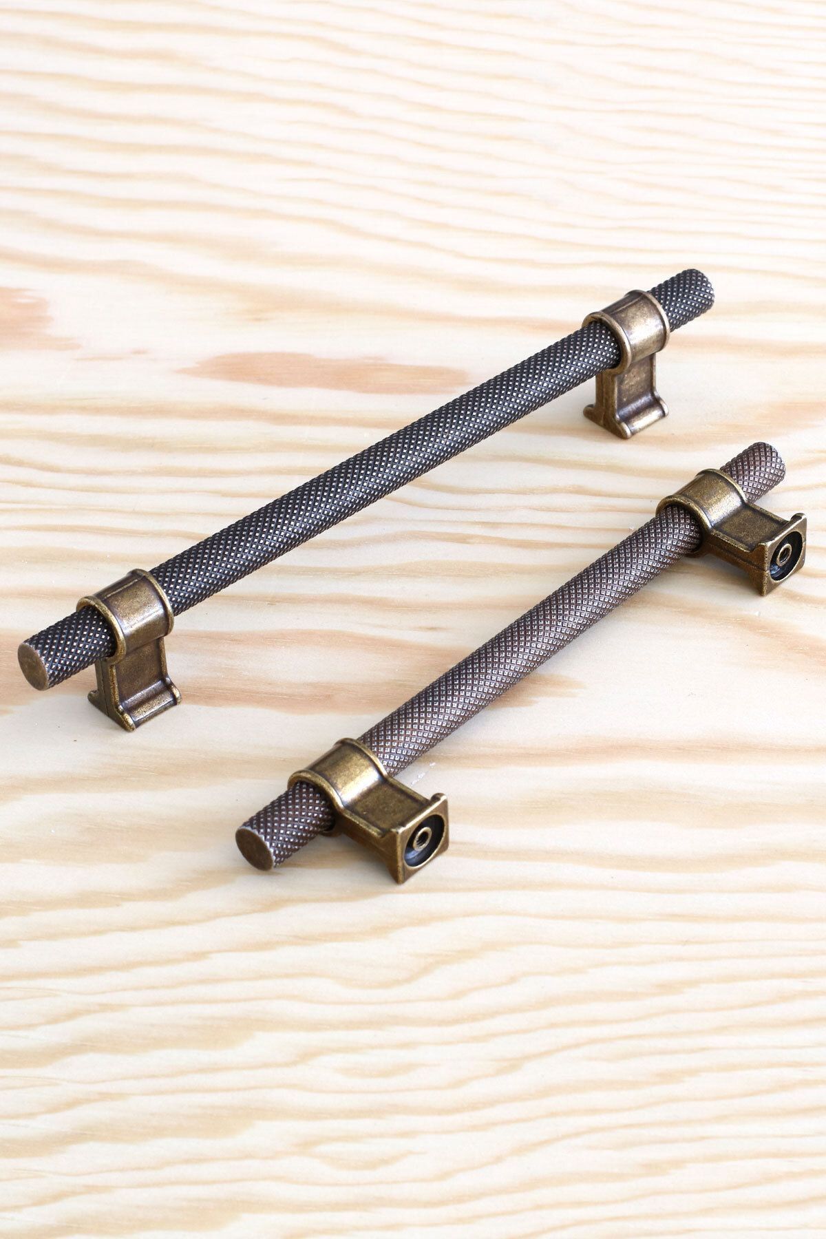 Badem10-Hisar Antique Metal Galben Antic 192 Mm Model Zimțat Mobilier Bucătărie Dulap Mâner Mâner 6