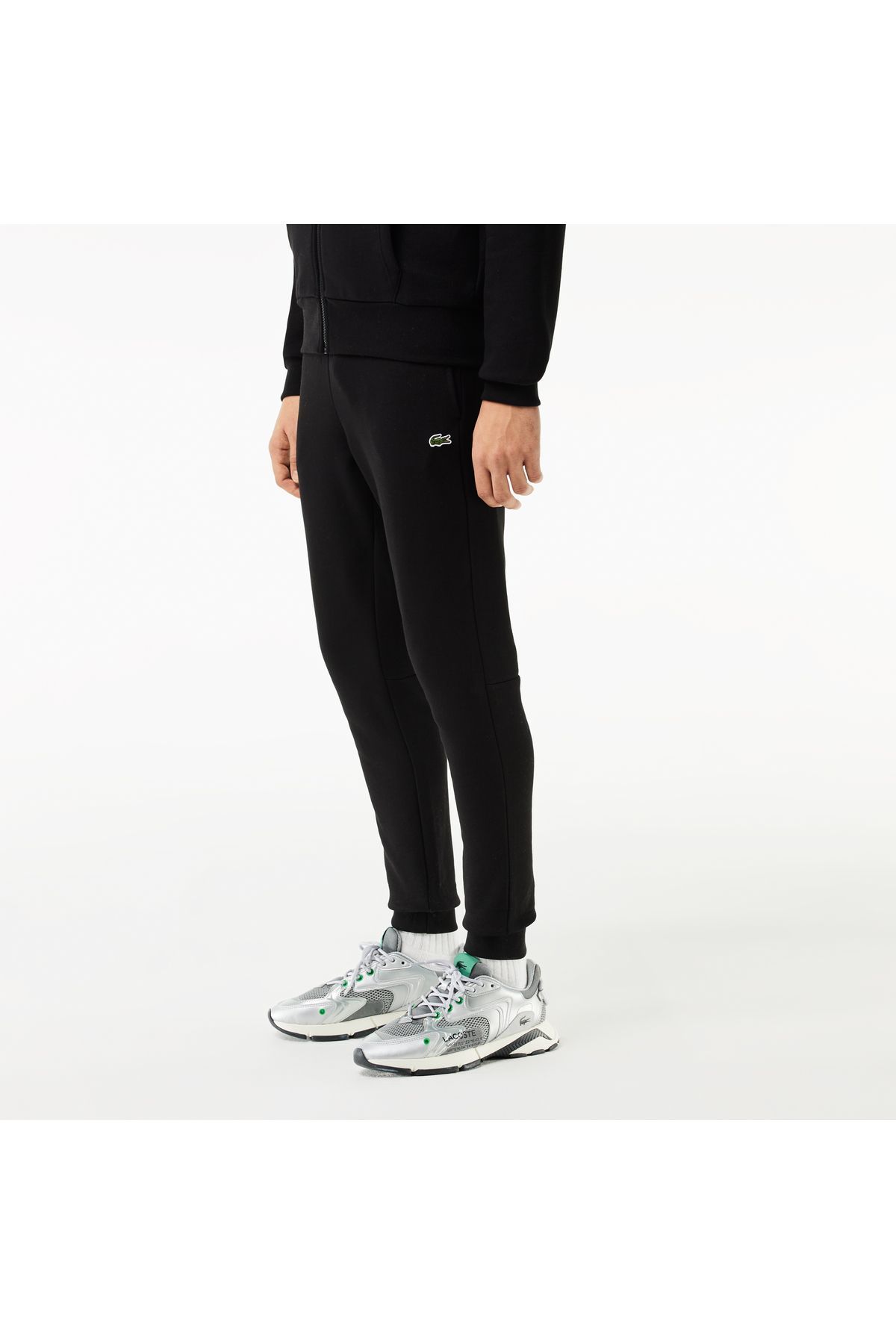 شلوار گرمکن مشکی مردانه مجموعه لباس آستین بلند Lacoste