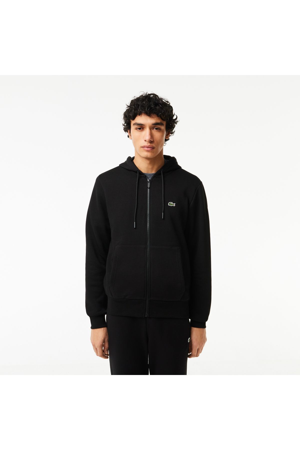 شلوار گرمکن مشکی مردانه مجموعه لباس آستین بلند Lacoste