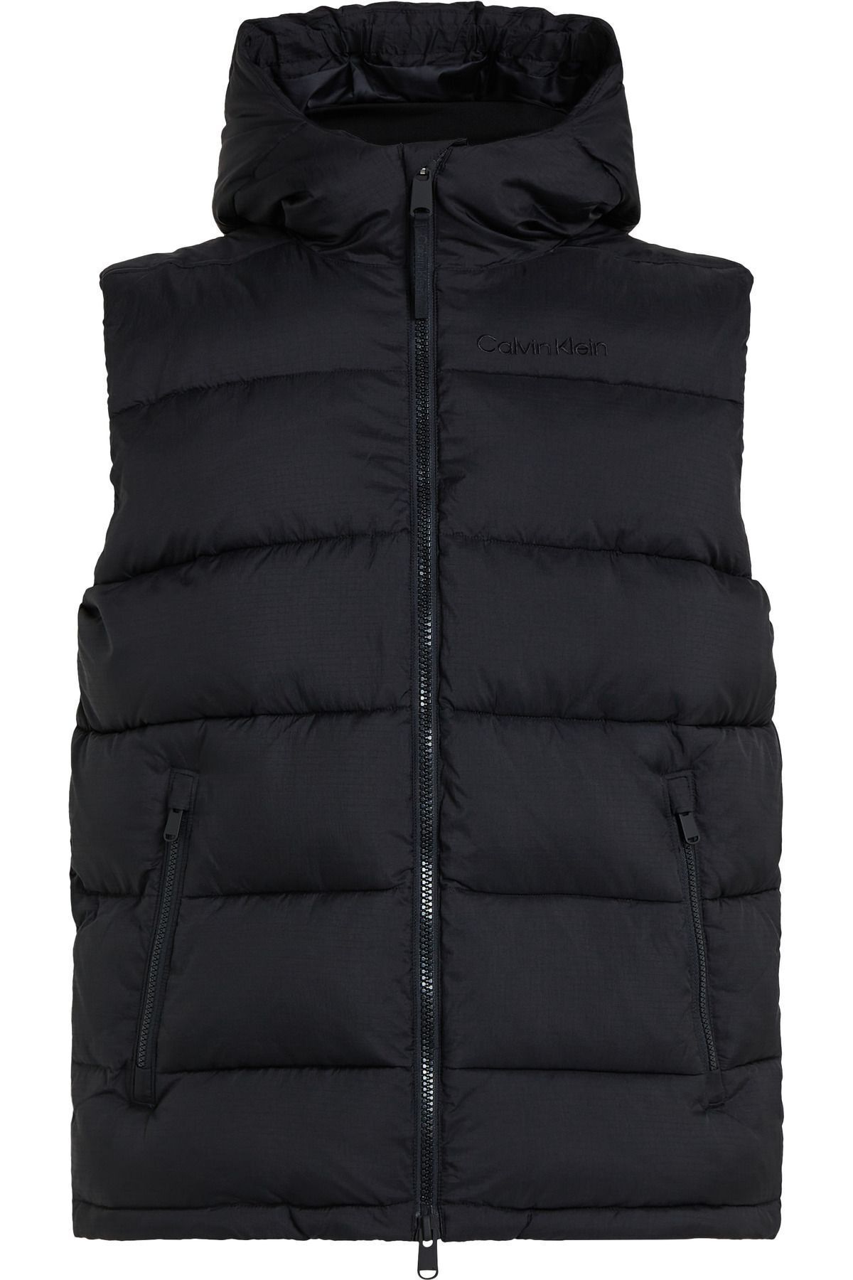 Calvin Klein Men s Black Vest Hooded Stylish Looking Daily Use Brand Logo 00Gmf Trendyol