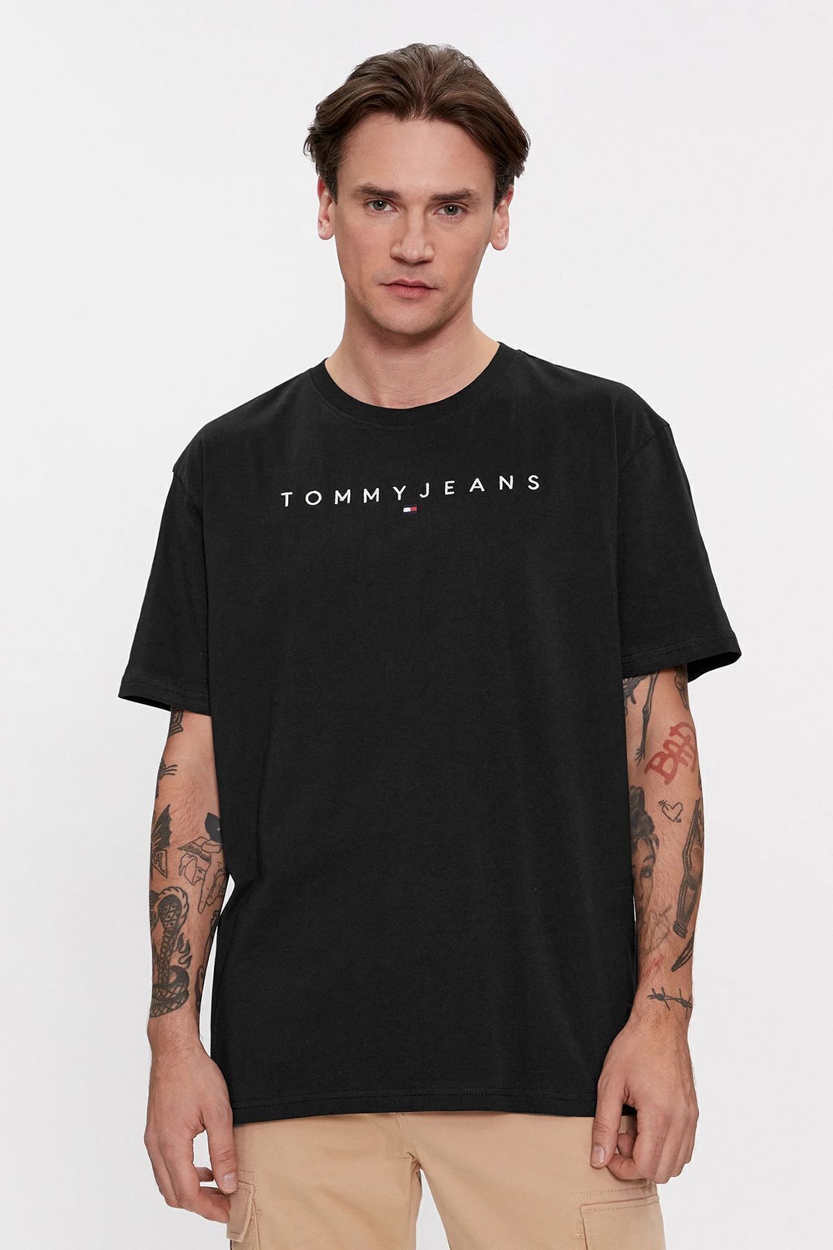 تی شرت مشکی مردانه سیاه DM0DM17993 BDS Tommy Hilfiger