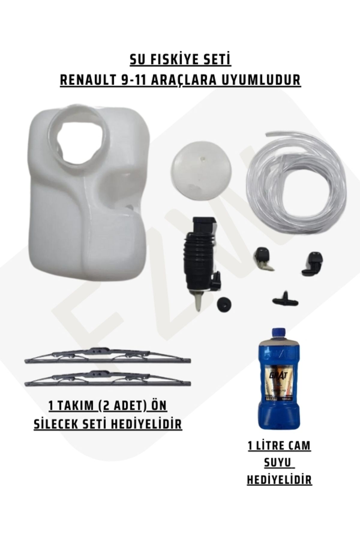 FZW Renault R9 Broadway Spring Fairway Cam Su Motoru Hortum Seti Su Fıskiye Deposu Silecek Hediyeli