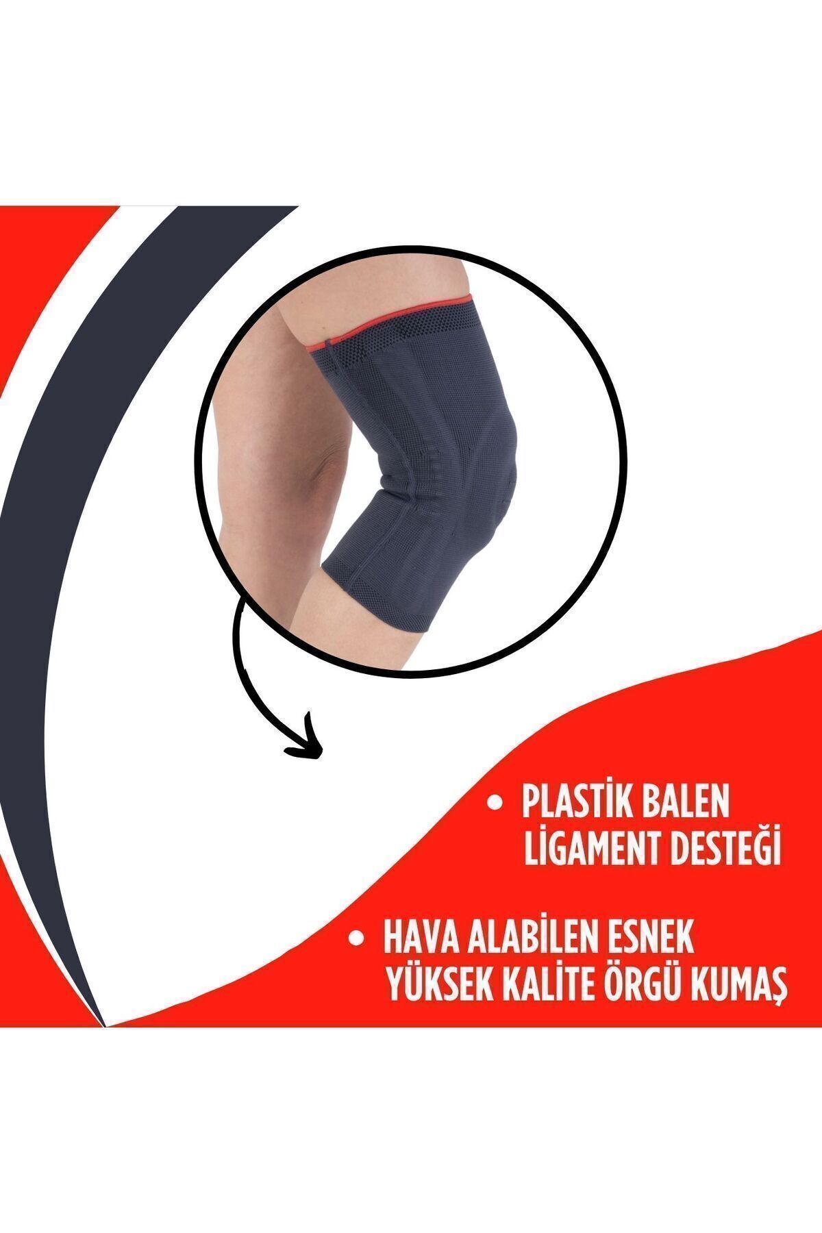 Aps-High Quality Knitted - Knee Brace with Flexible and Underwire Patella and Ligament Support 3