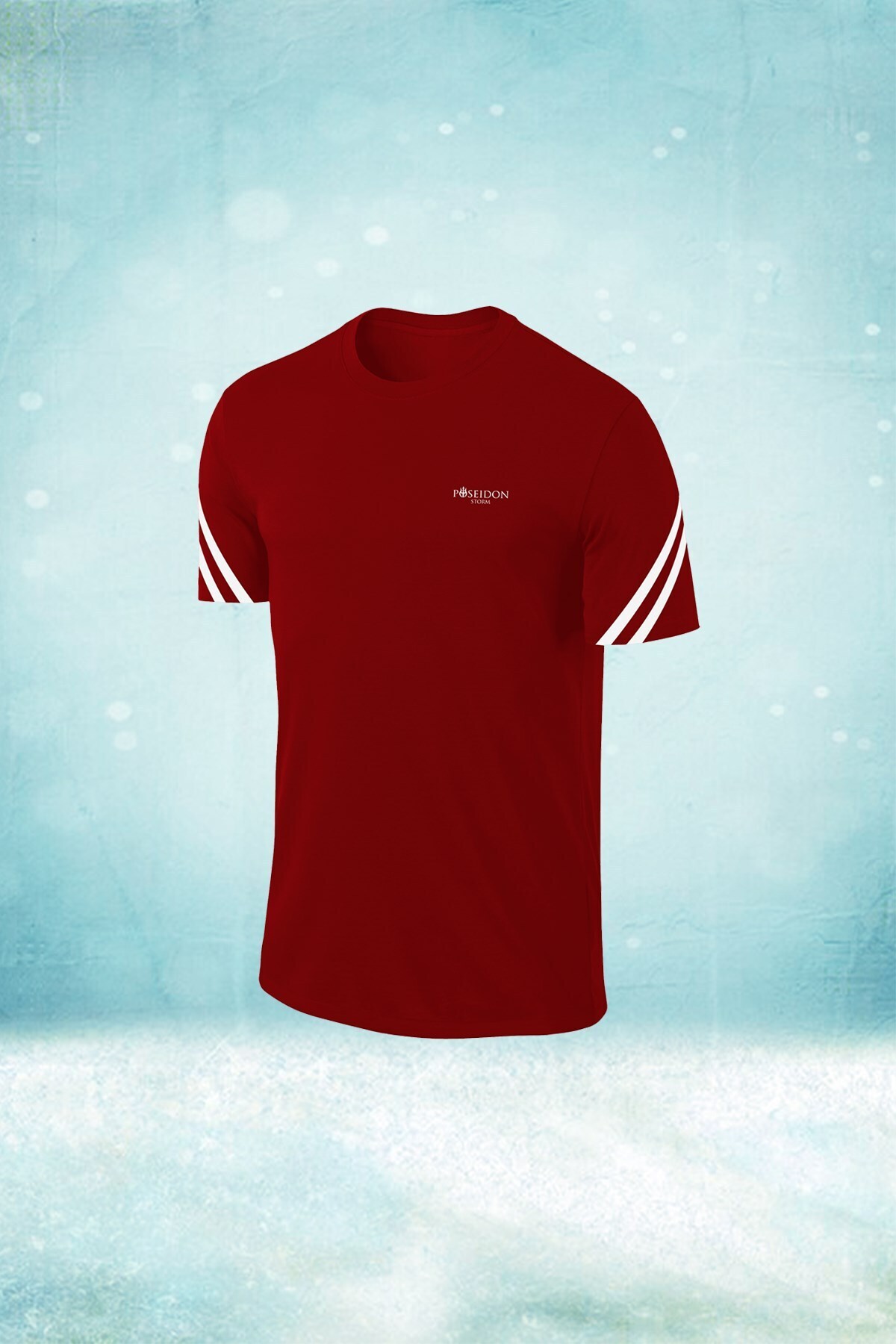 پوزایدون استورم تی‌شرت مردانه یقه گرد راحت و قرمز مدل Dri-Fit از برند Claret، سایز S-3XL