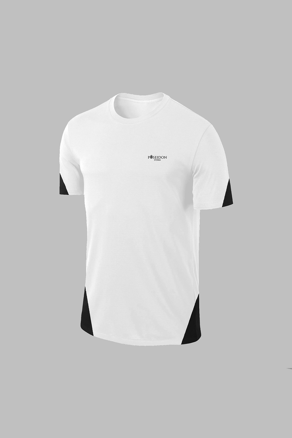 پوزایدون استورم تی‌شرت آستین کوتاه مردانه سفید Dri-Fit یقه گرد سایز S-3XL