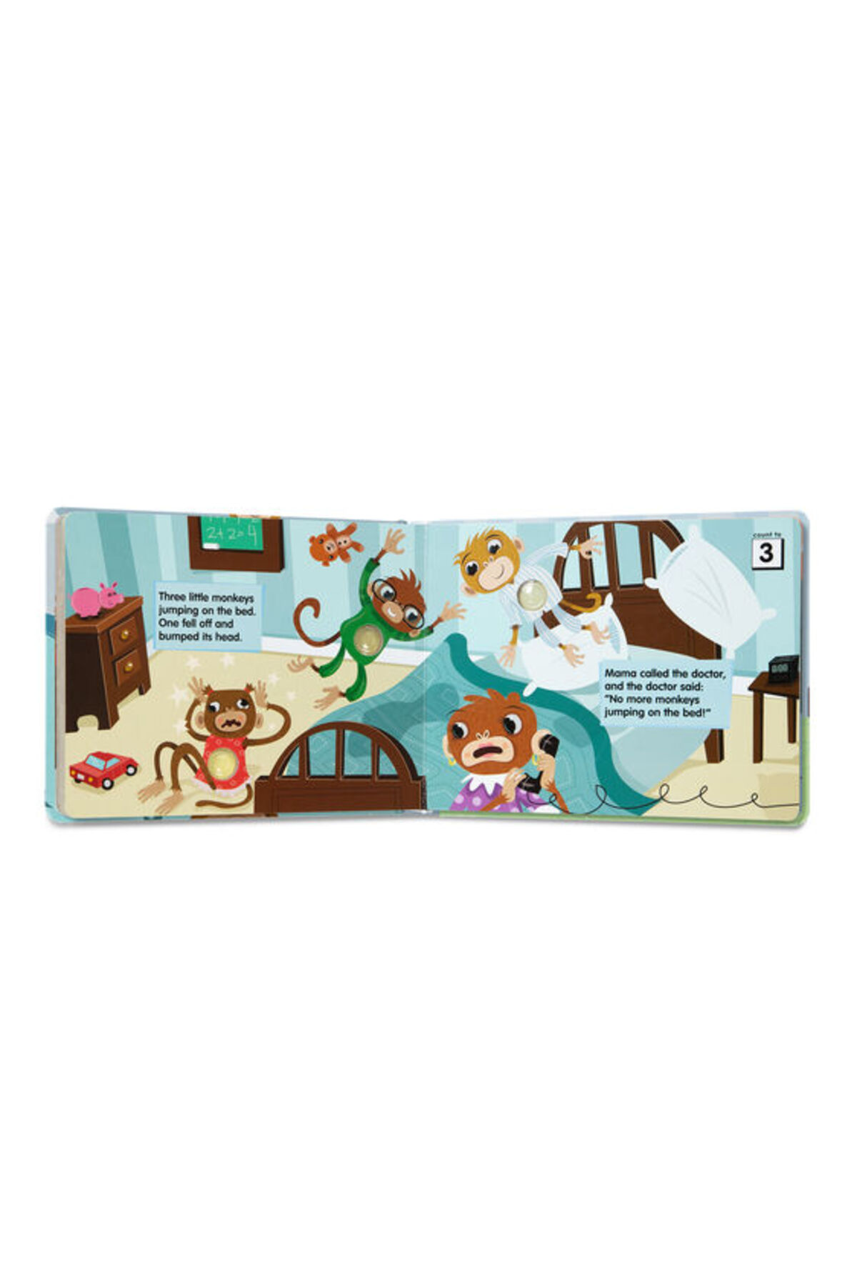 Melissa & Doug Melissa and Doug Poke-A-Dot İnteraktif Kitap - 10 Little Monkeys fotoğrafı 3 (önizleme)