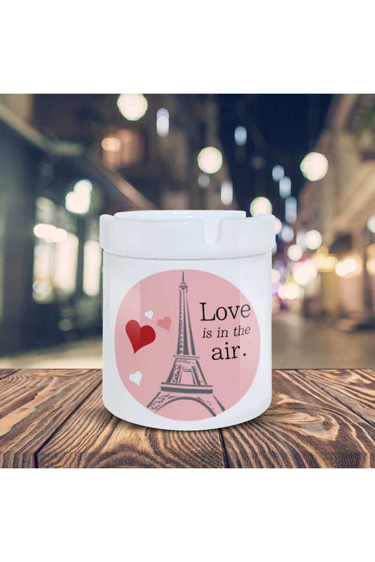 Asilmeydan Love Yazılı Eyfel Kulesi Baskılı Küllük Kül Tablası -99610