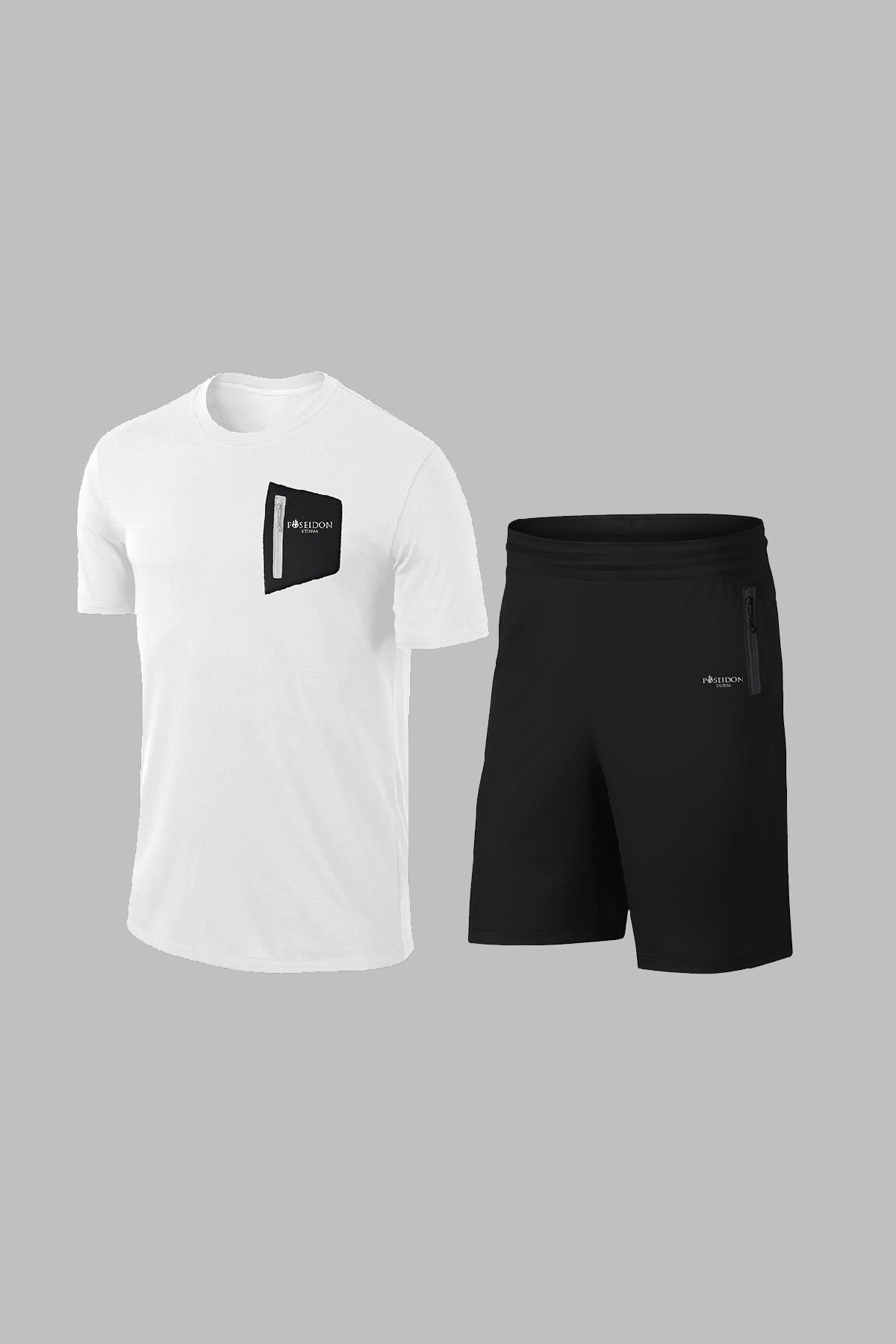 پوزایدون استورم تی‌شرت آستین کوتاه یقه گرد مردانه سایز بزرگ مدل Dri-Fit، ست تاپ و تاپ (4XL-10XL)
