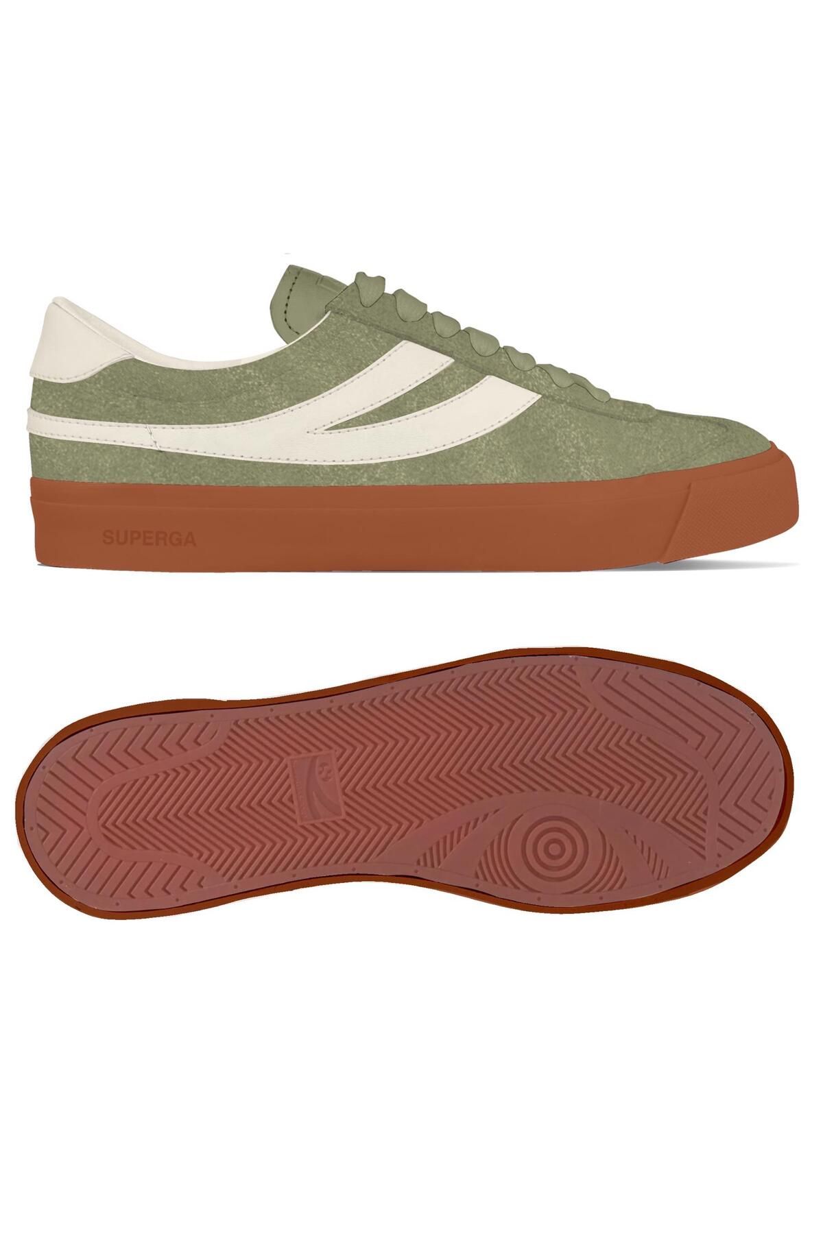 کفش ورزشی 4834 Club S Swallow Suede Unisex Green low top Superga