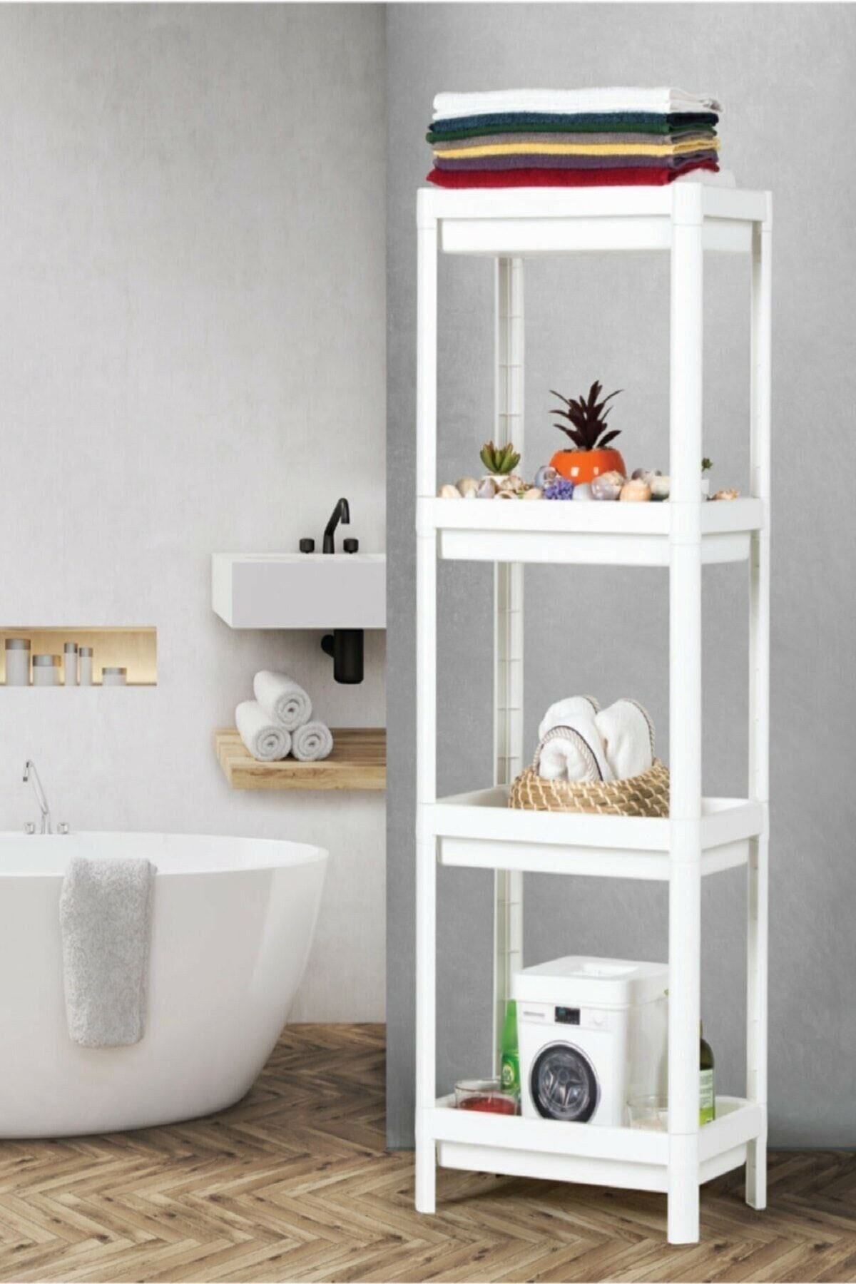 KAMELYA DESİGN Shelf 3 Katlı  Raf Ünitesi -  Mutfak - Banyo  Depolama Rafı