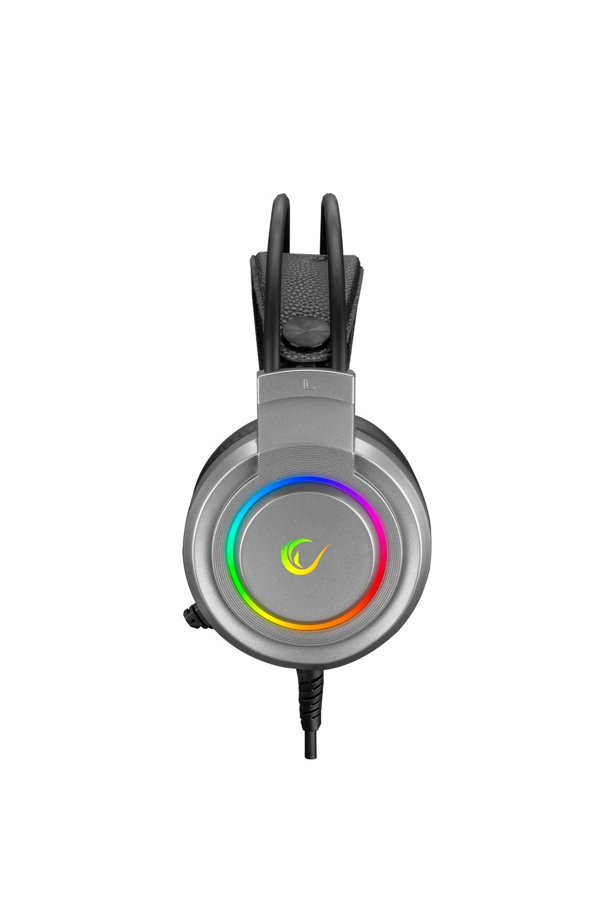 Rampage RM-X5 AIRS Gri CMEDIA 100B Chipset USB Rainbow Led Aydınlatmalı Gaming Mikrofonlu Kulaklık-2