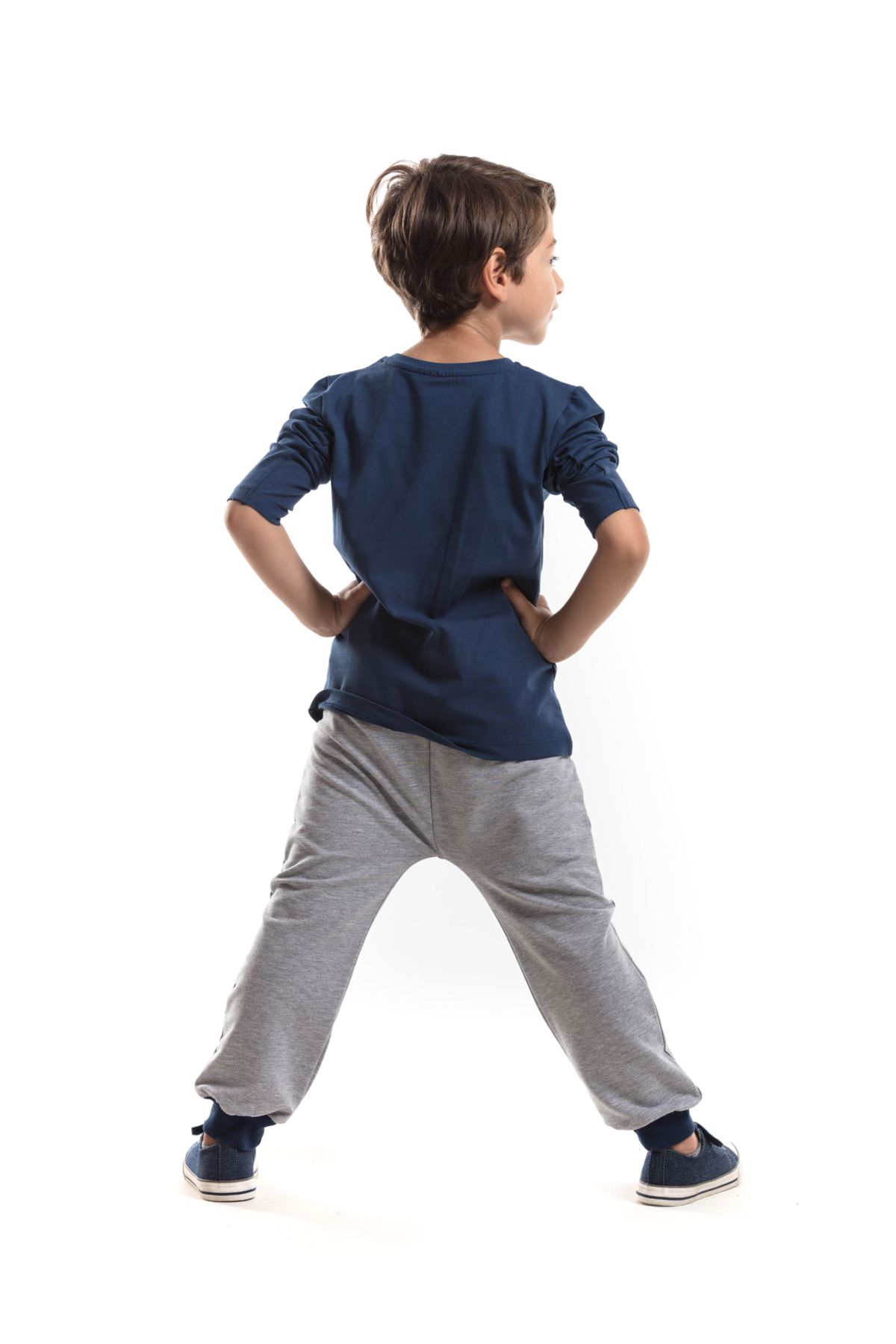 Denokids-Boys' Comfortable T-shirt and Trousers Set - I'm Serious 2