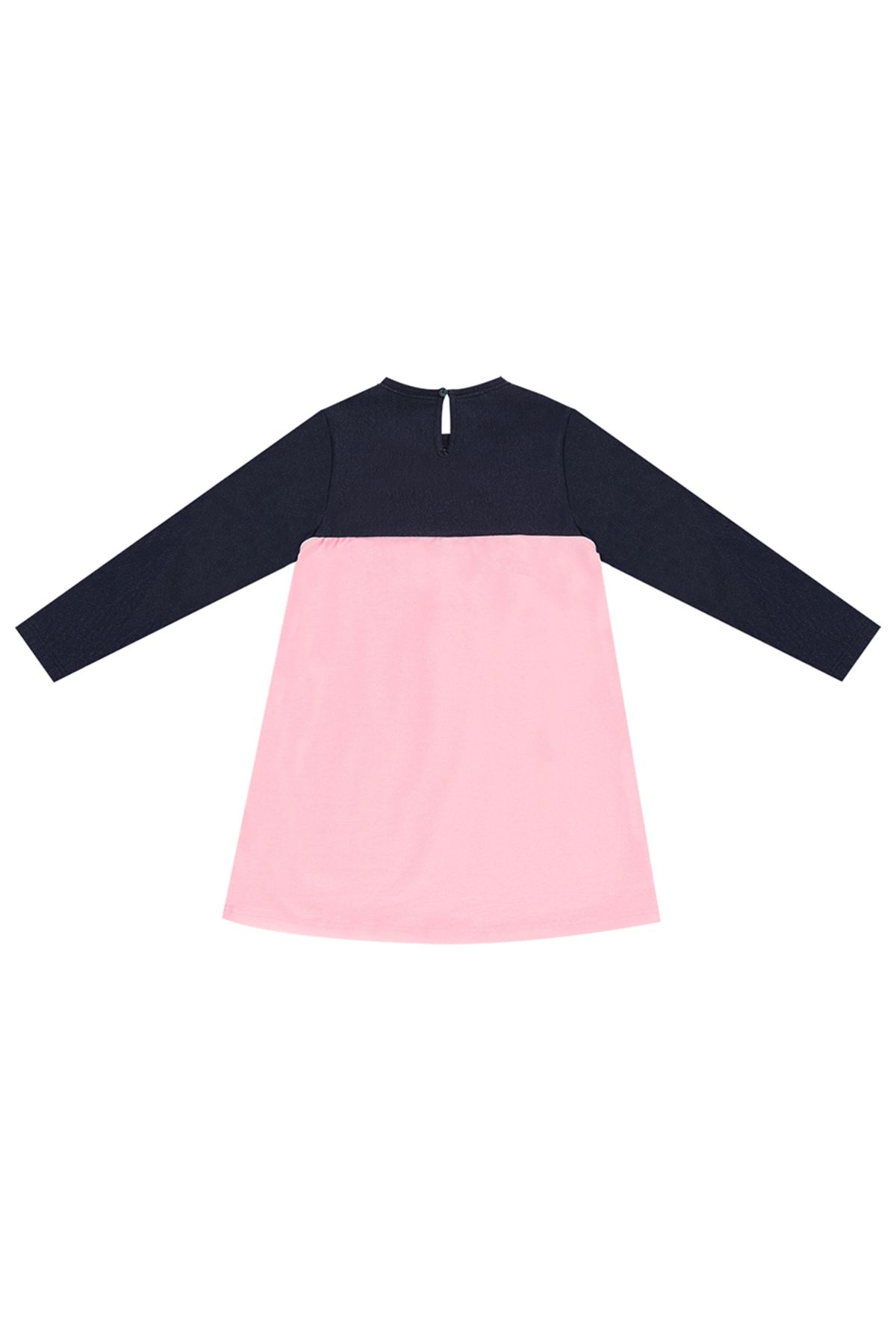 Denokids-Rosa Pailletten Catcorn Langarmkleid für Mädchen 4