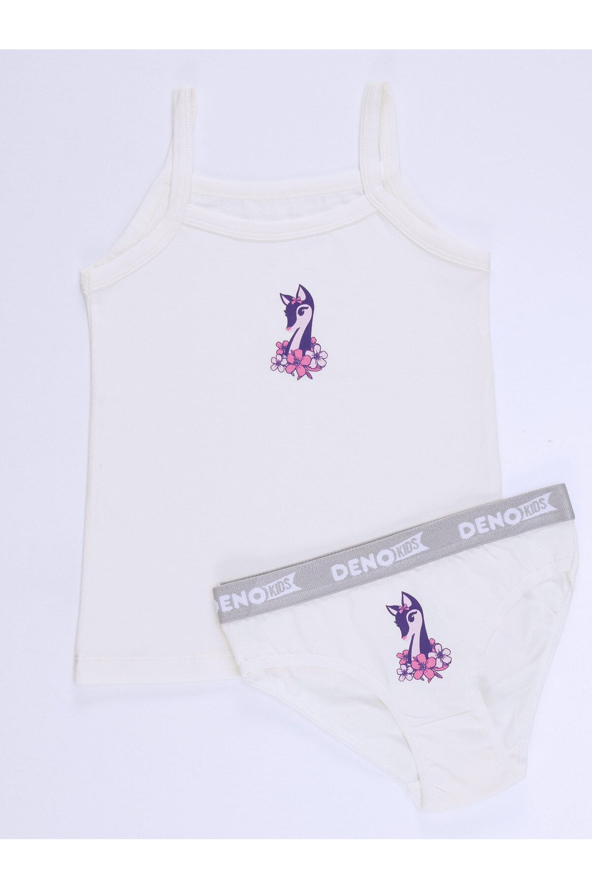 Denokids-Ceylan Girl's Ecru Athlete Panties Set 1