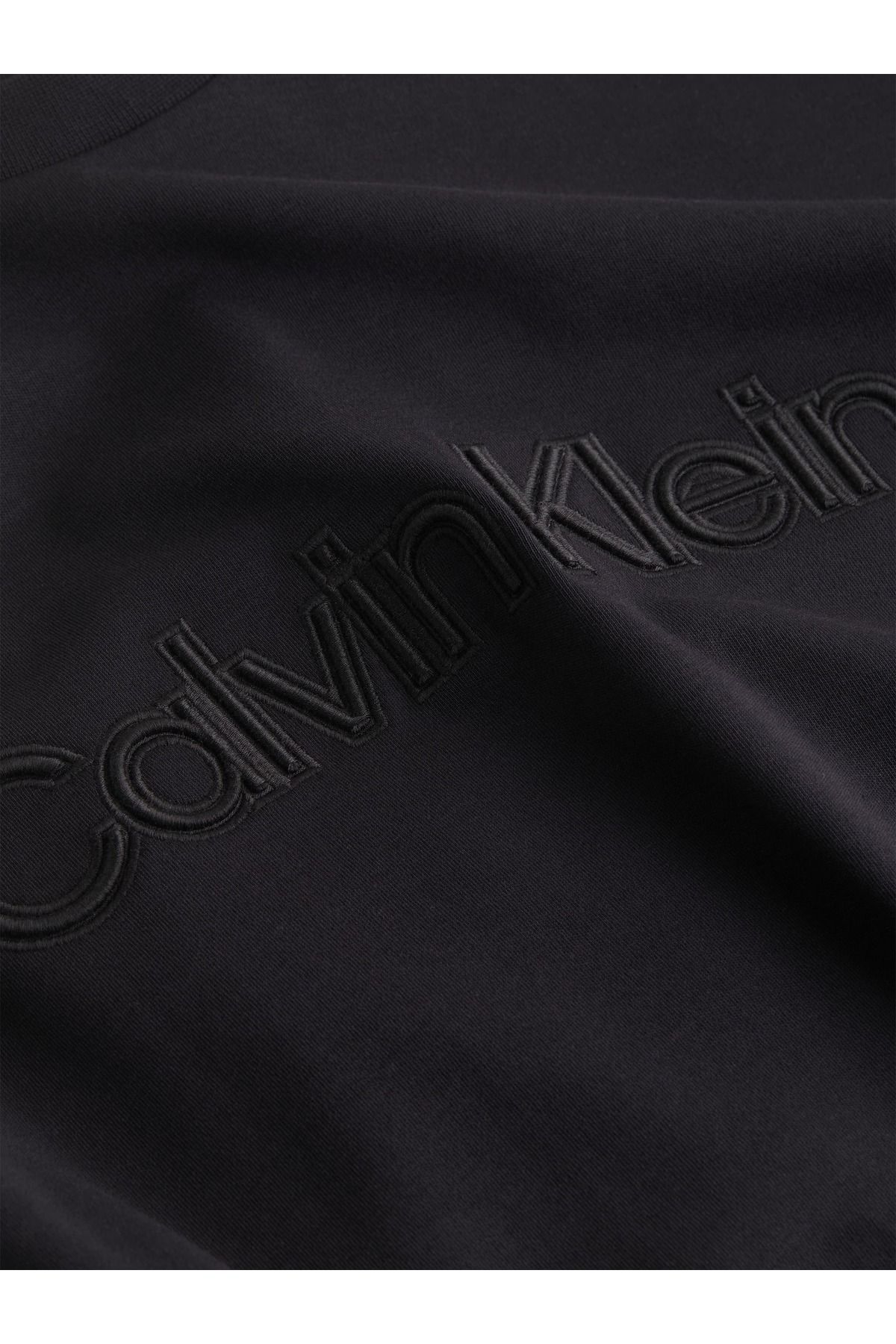 تی شرت مشکی مردانه آرم گلدوزی شده Calvin Klein
