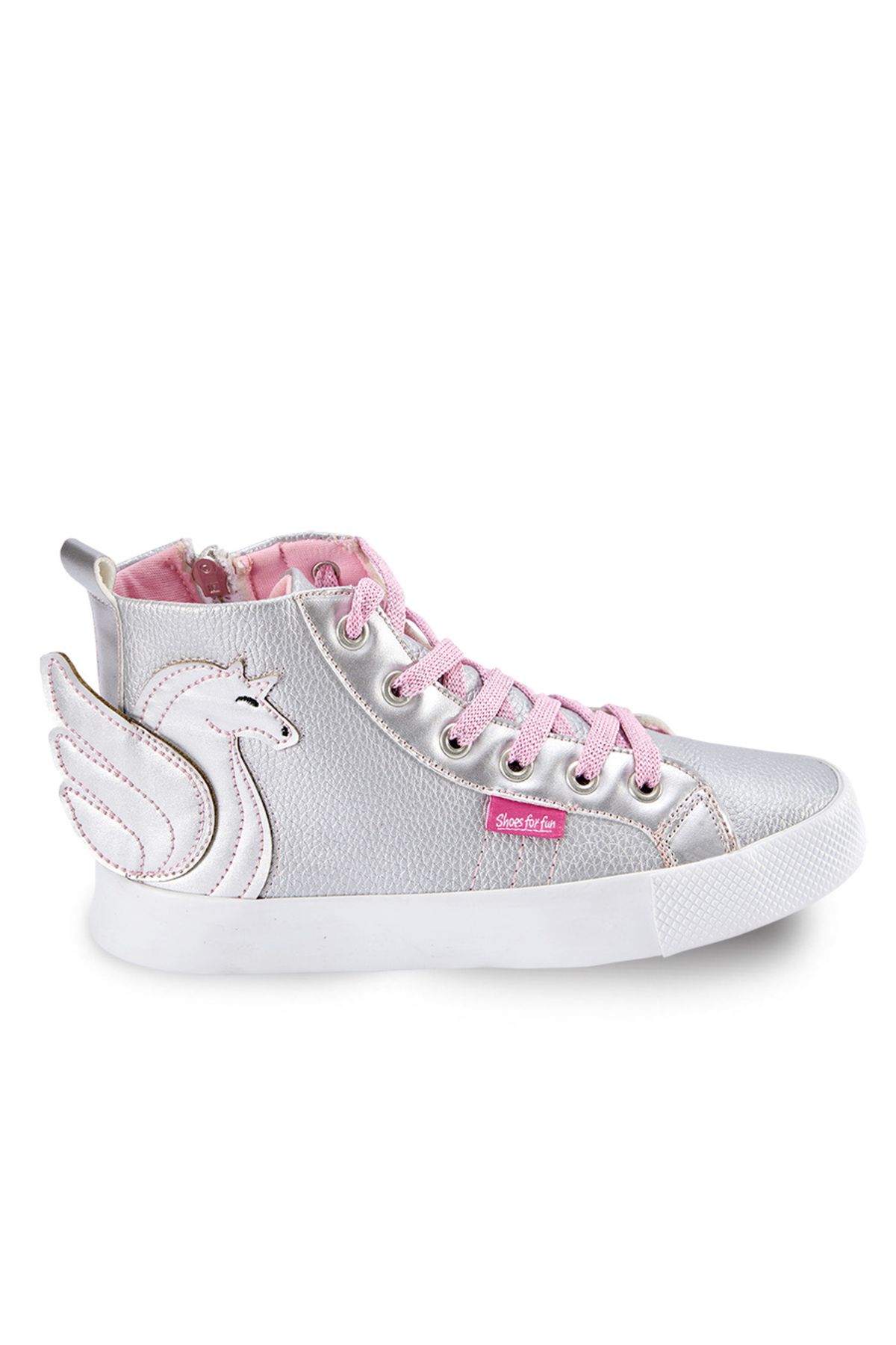 Denokids-Winged Unicorn Silver Girls' Sneakers 4