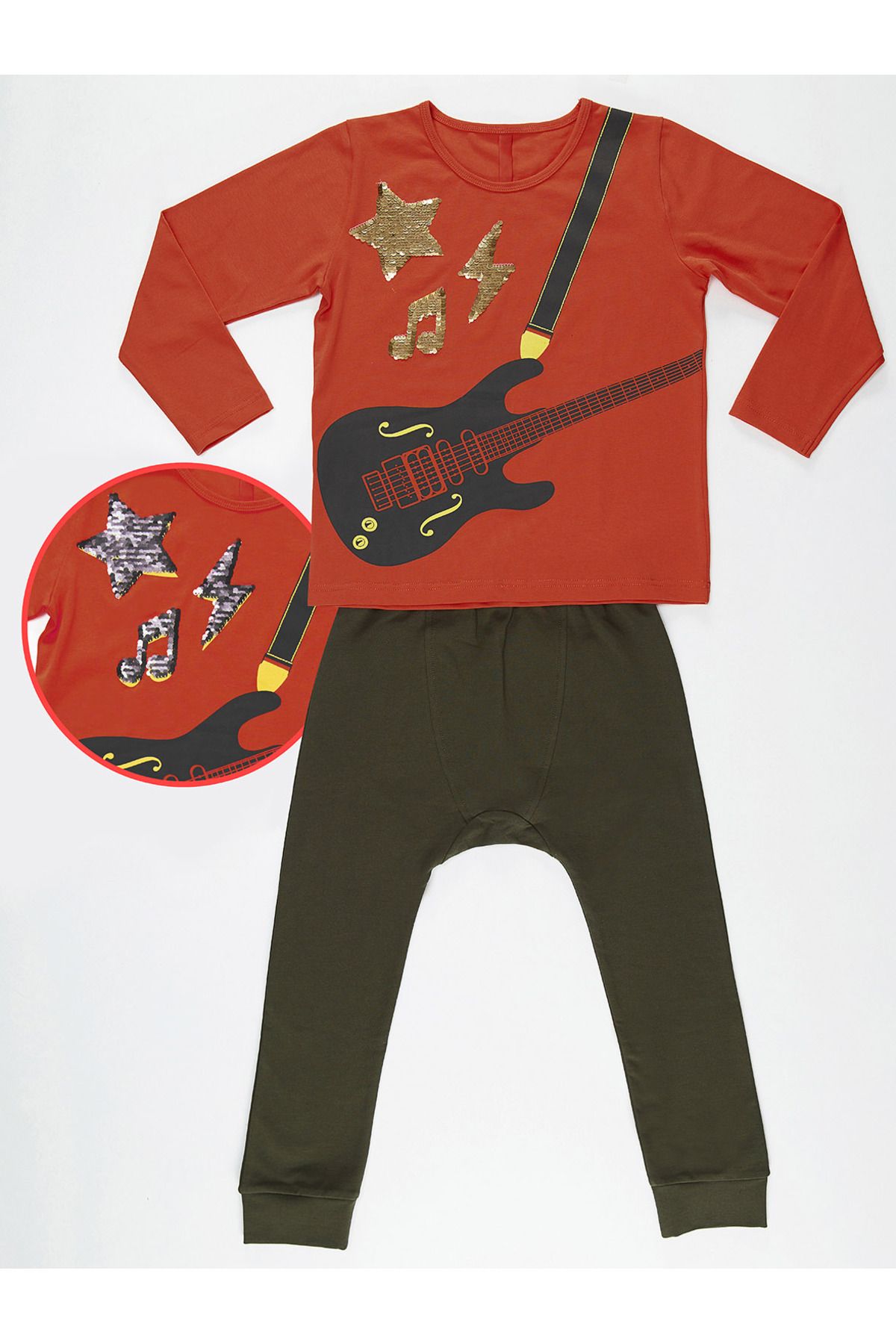 MSHB&G-Guitarist Boy T-shirt Trousers Set 3