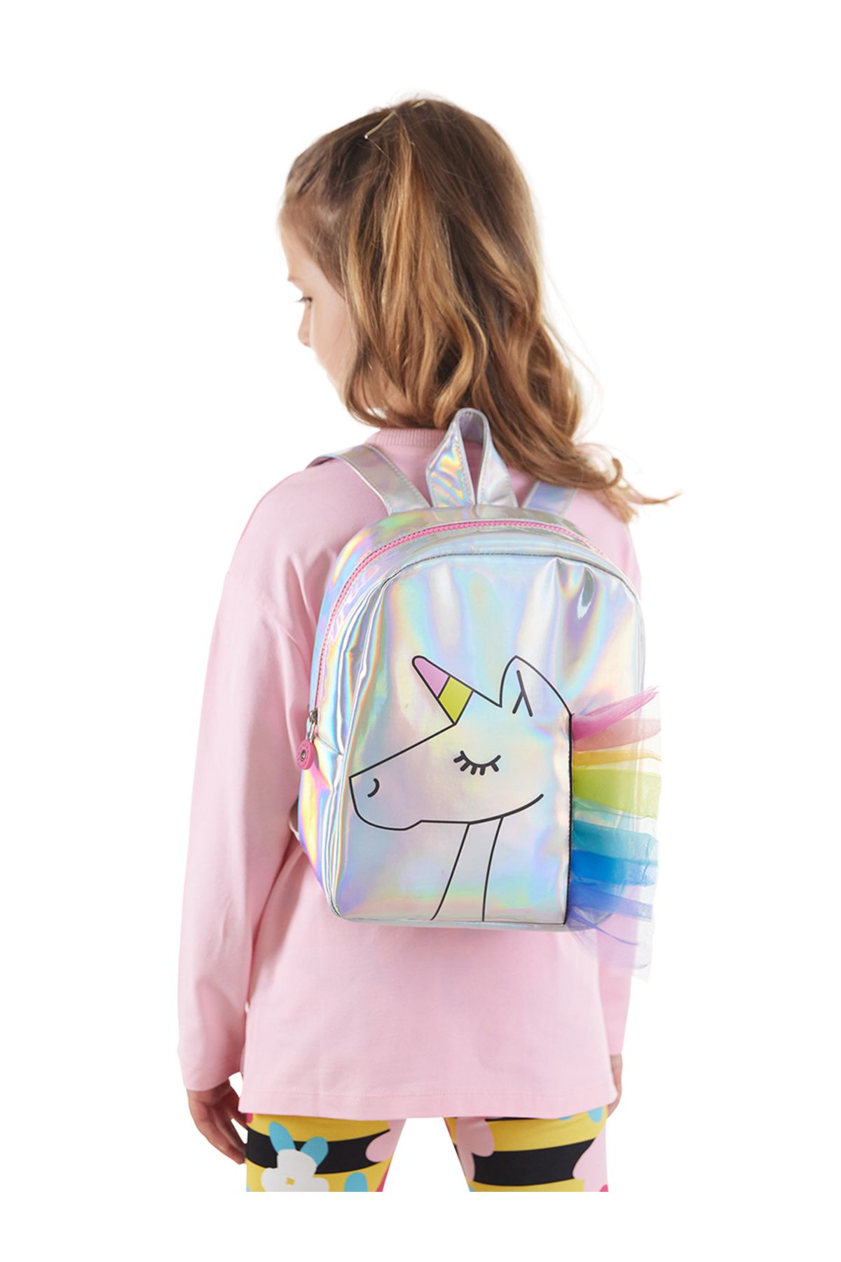 Denokids-Schulrucksack für Mädchen mit Einhorn-Hologramm-Muster 2