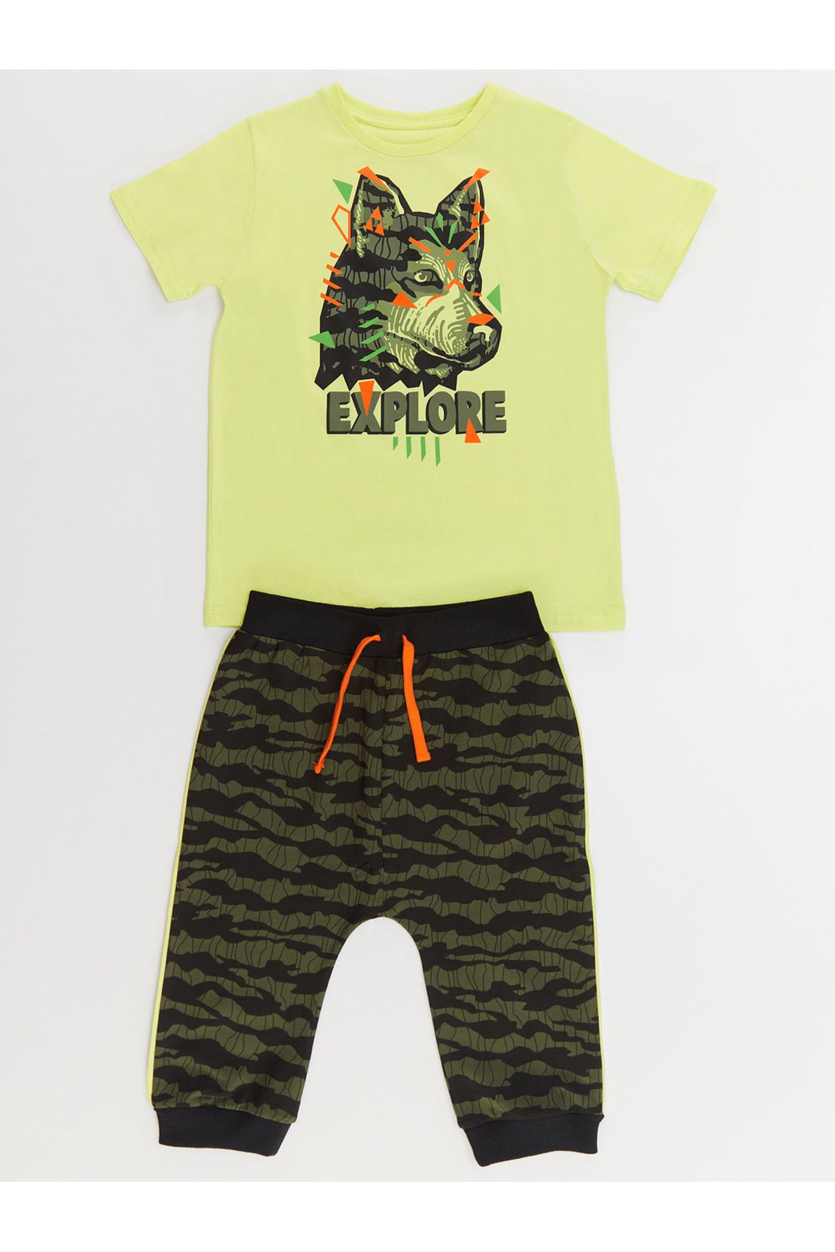 MSHB&G-Explorer Wolf Junge T-Shirt Capri Shorts Set 3