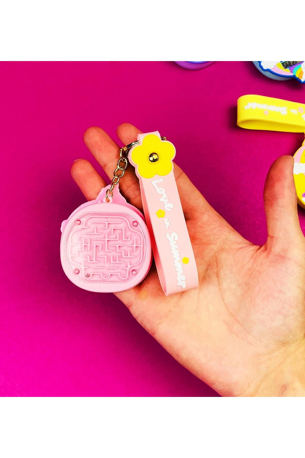 Gift Moda-Unicorn Themed Colorful Calculator and Keychain Set 2