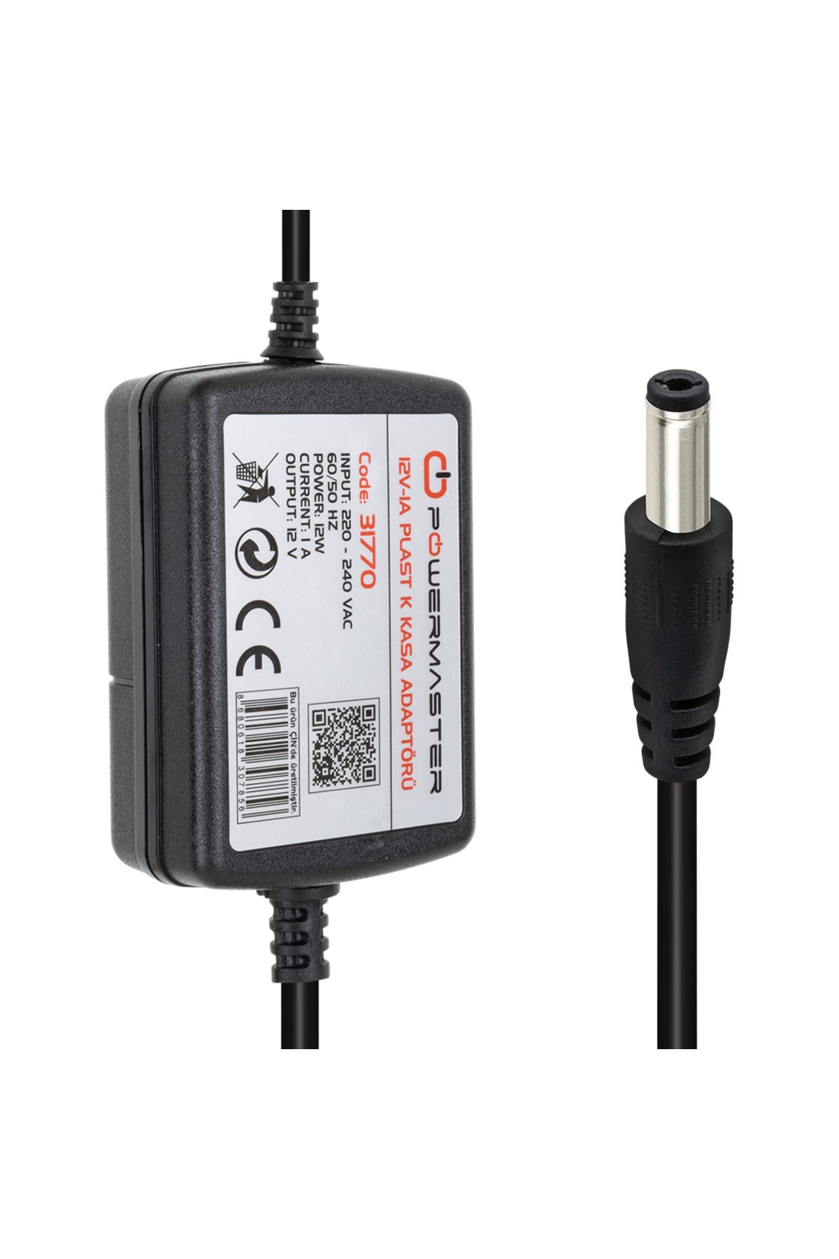 YTT Marketing YTTMRK pm-31770 12 volt - 1 amper - 12 watt 5.5*2.5 mm uçlu iki ucu kablolu masaüstü adaptör