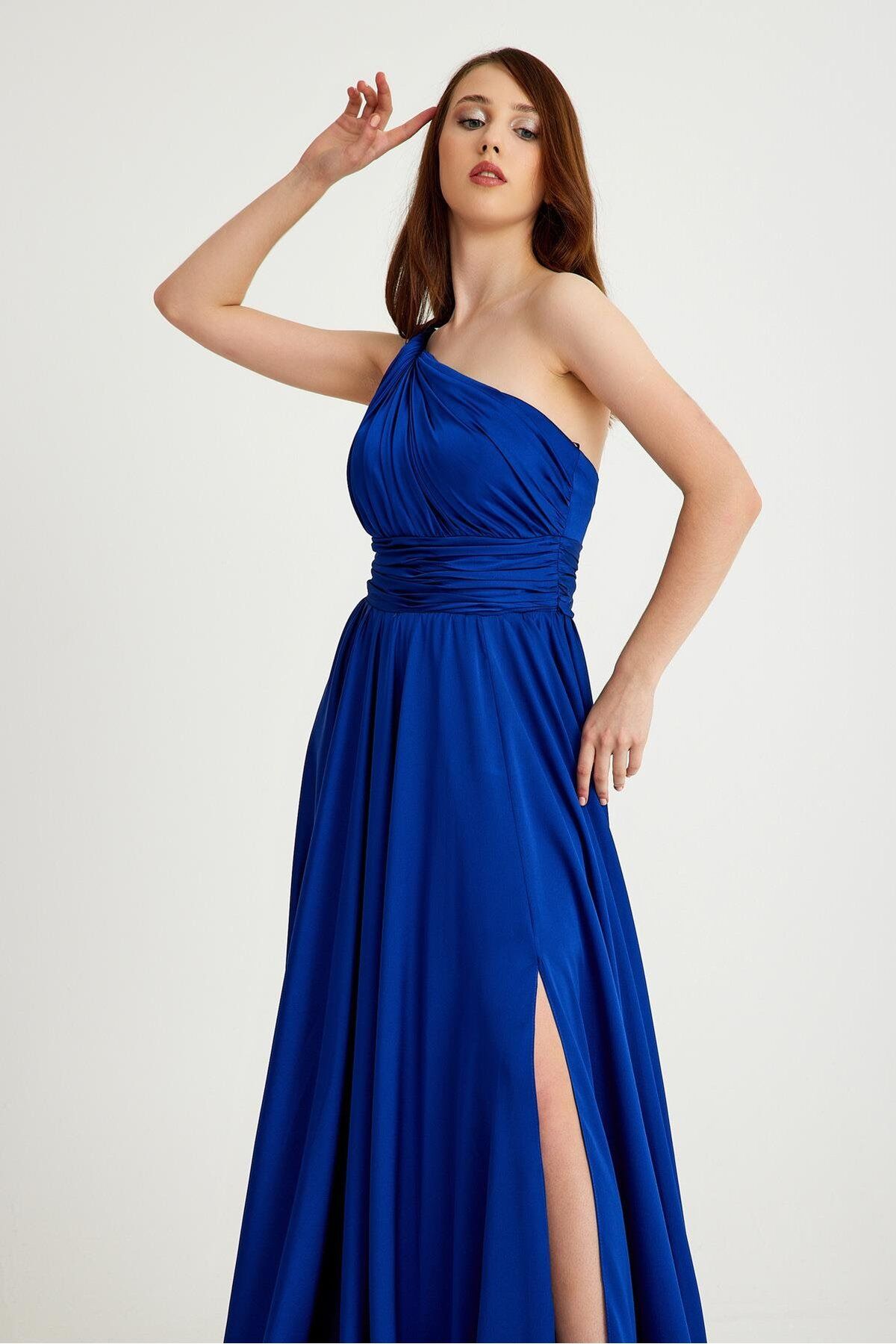 MAXXE-Helen 4923st One Shoulder Satin Dress 3