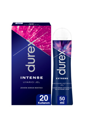 Durex Extreme Anal Kayganlaştırıcı Jel 50ml + Intense Uyarıcı Jel 10 ml Avant...