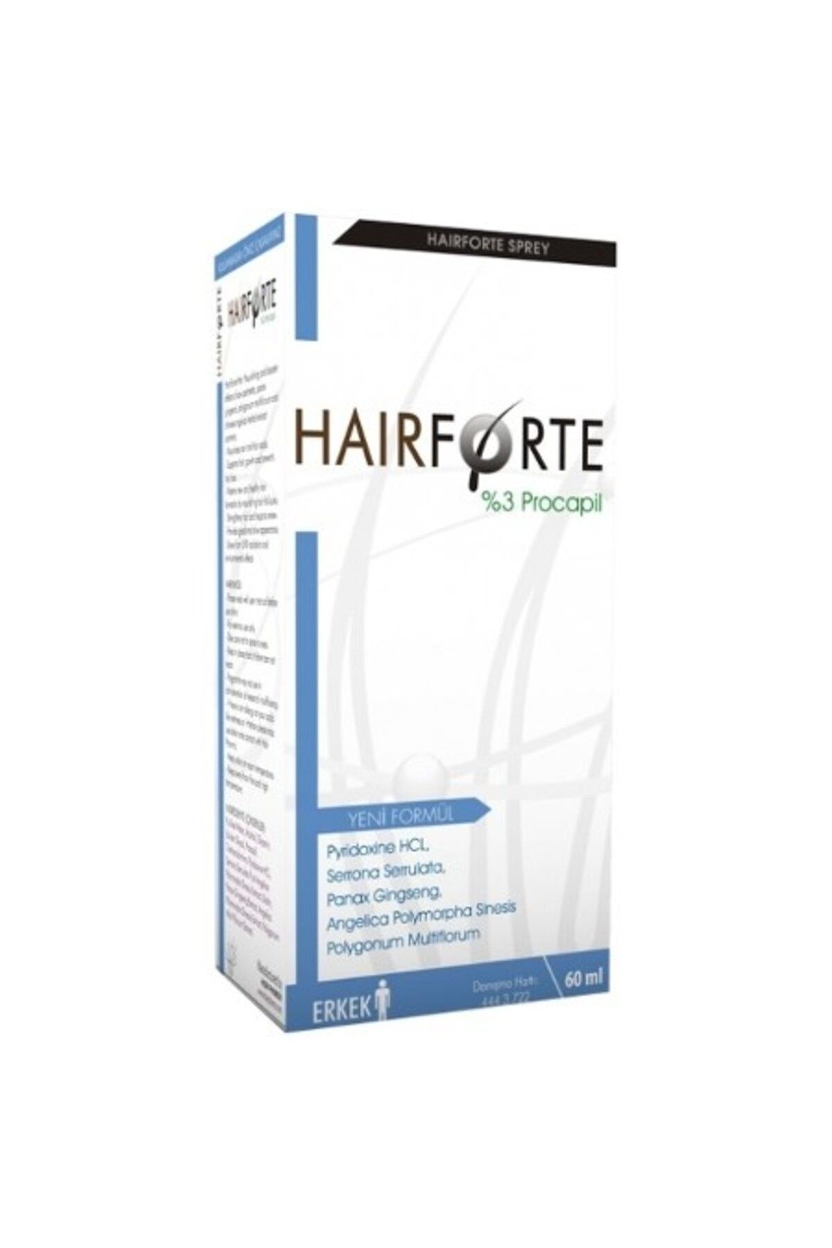 اسپری مردانه هیرفورت 60 میلی لیتر Hair Pharma