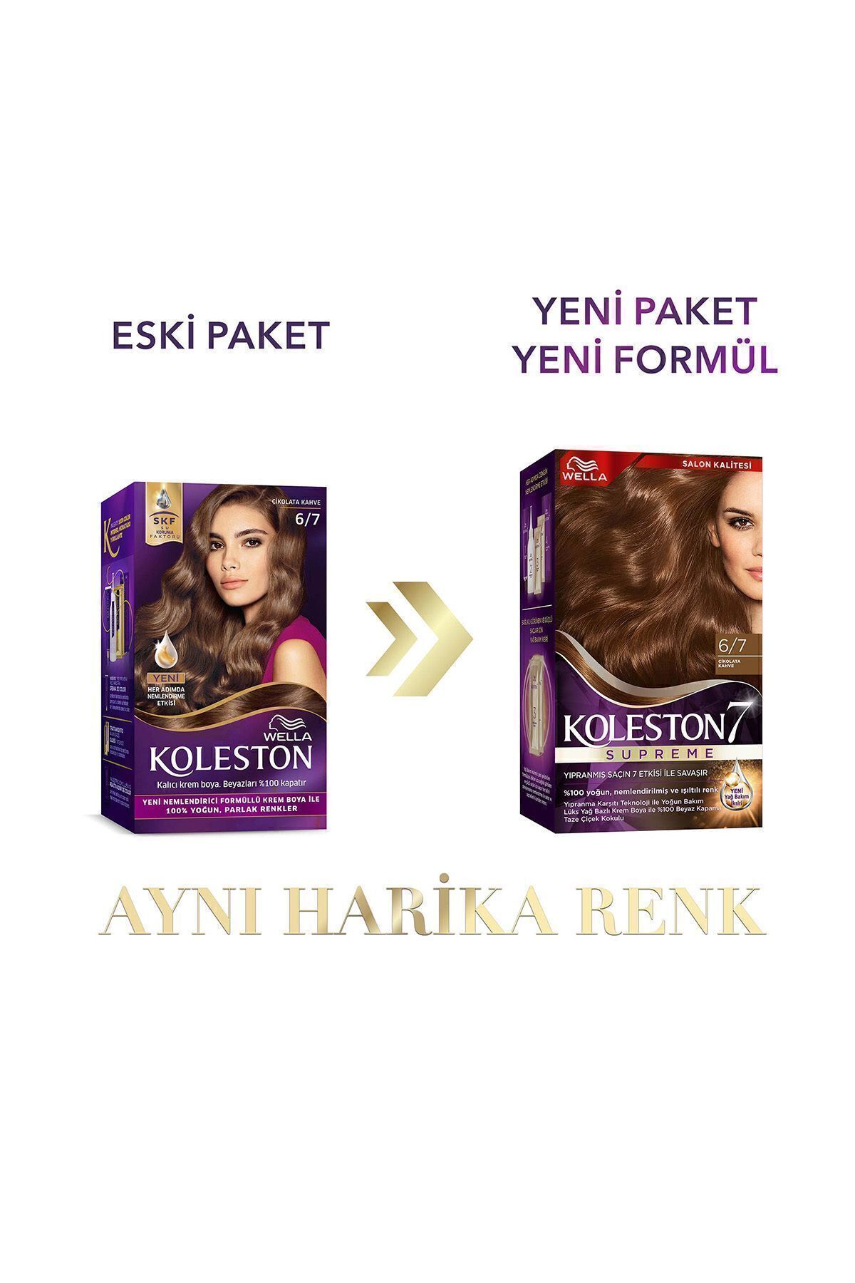 رنگ مو چند زنانه Koleston Supreme Hair Dye 6 7 شکلات قهوه X2 مجموعه Wella
