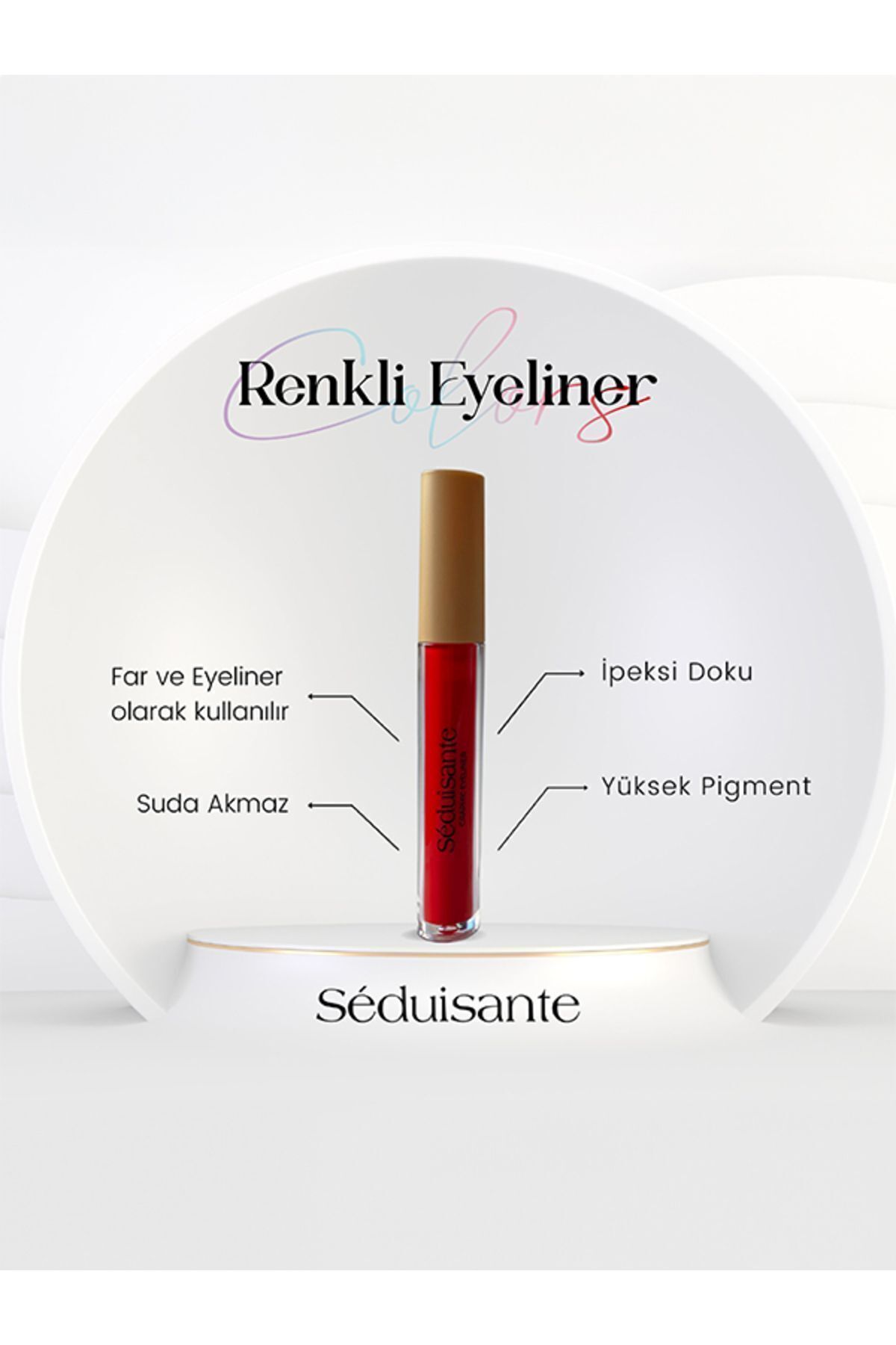 خط چشم  قرمز séduisante | TYC9626TLN170696712780244 اورجینال - تصویر 2